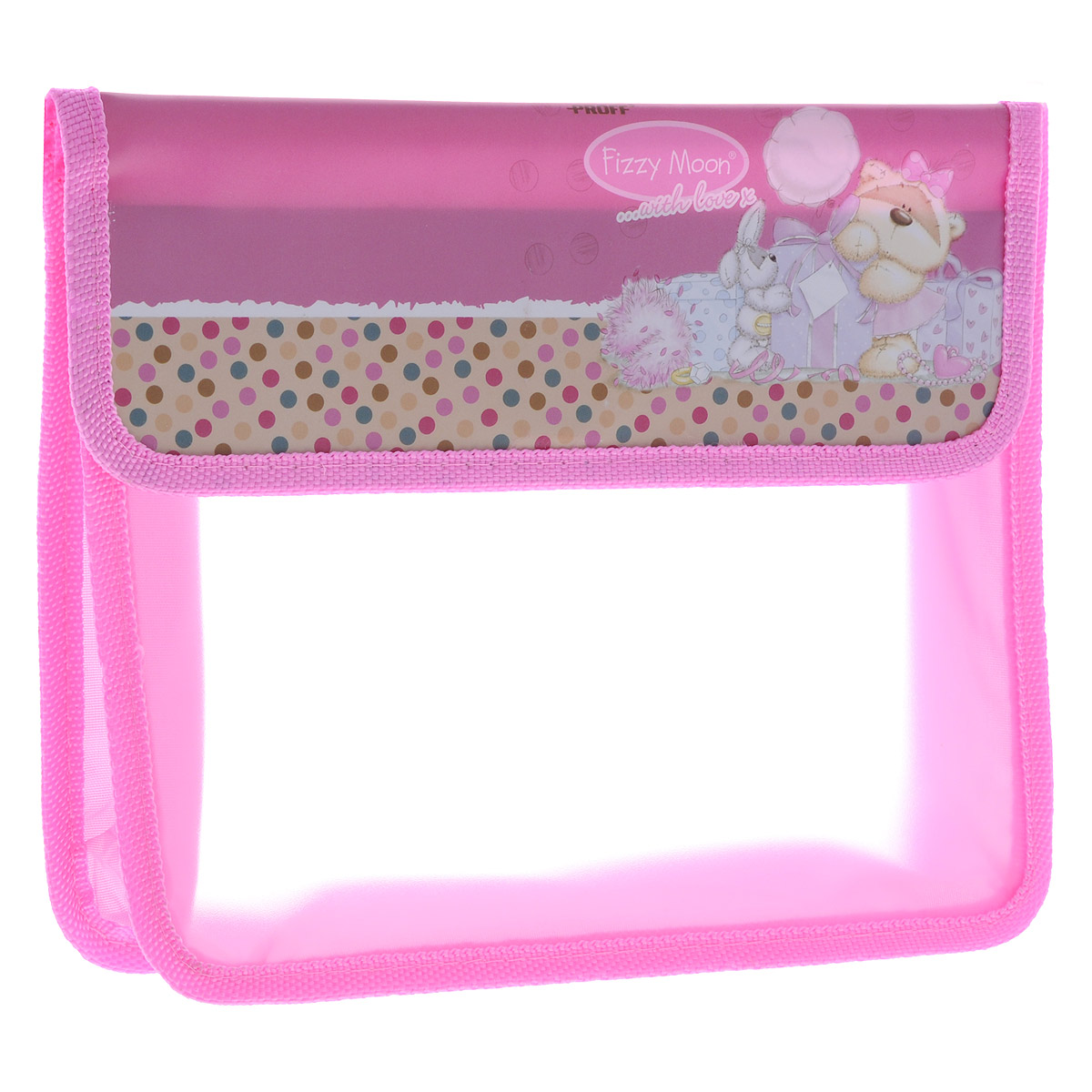 Папка Proff Fizzy Moon, цвет: розовыйFM15-P1 Папка Proff Fizzy Moon, цвет: розовыйFM15-P1Папка для тетрадей Fizzy Moon поможет не растерять школьнику свои тетради, рисунки и прочие бумаги. Выполнена из прочного полипропилена и имеет одно вместительное отделение. На заднюю обложку и клапан, фиксирующийся липучкой нанесено изображение аппетитного драже. фиксирующегося липучкой. Края папки окантованы мягкой текстильной тесьмой.