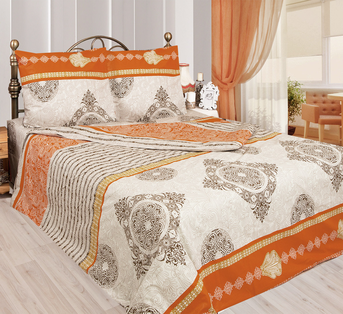 Комплект белья 1,5 сп. Sova & Javoronok, бязь, Папайя, n700203112604 Комплект белья 1,5 сп. Sova & Javoronok, бязь, Папайя, n700203112604КПБ 1,5 сп. Сова и Жаворонок, бязь, Папайя, n70