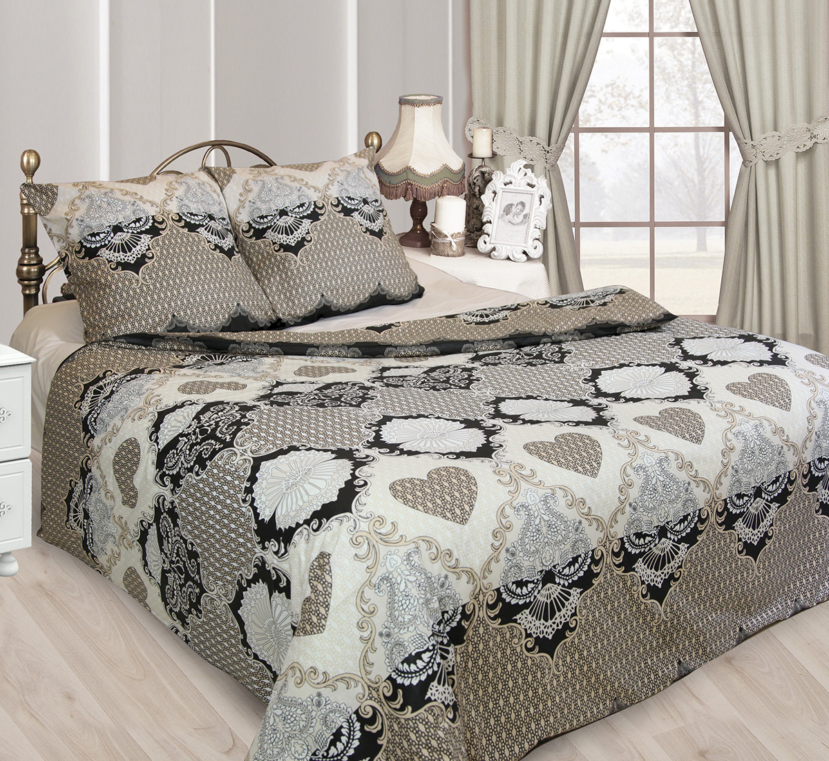 Комплект белья Sova & Javoronok Франсуаза (евро, бязь, наволочки 50х70) , n5002030815220 Комплект белья Sova & Javoronok Франсуаза (евро, бязь, наволочки 50х70) , n5002030815220КПБ Евро Сова и Жаворонок, бязь, Франсуаза, n50