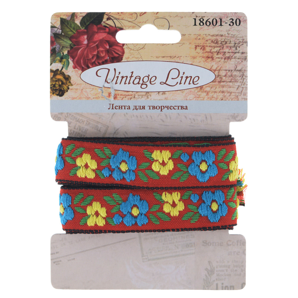 Лента декоративная Vintage Line, цвет: красный, ширина 1,5 см, длина 1 м. 77096787709678 Лента декоративная Vintage Line, цвет: красный, ширина 1,5 см, длина 1 м. 77096787709678Декоративная лента Vintage Line выполнена из текстиля и оформлена цветочным принтом. Такая лента идеально подойдет для оформления различных творческих работ таких, как скрапбукинг, аппликация, декор коробок и открыток и многое другое. Лента наивысшего качества практична в использовании. Она станет незаменимым элементом в создании рукотворного шедевра. Ширина: 1,5 см. Длина: 1 м.