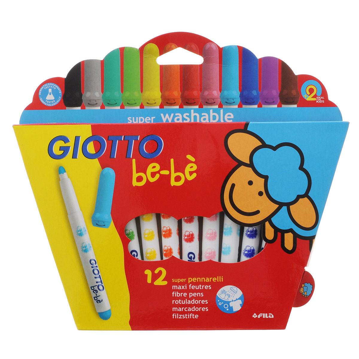  Giotto Bebe Super Fibre Pens, 12  - Giotto466700