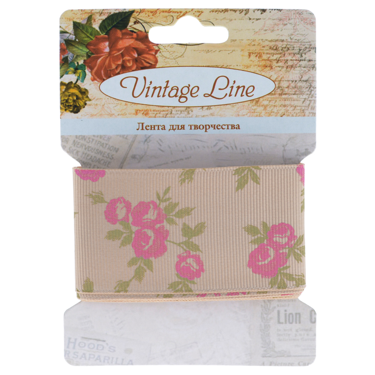 Лента декоративная Vintage Line, цвет: бежевый, ширина 3,8 см, длина 1 м. 77092897709289 Лента декоративная Vintage Line, цвет: бежевый, ширина 3,8 см, длина 1 м. 77092897709289Декоративная лента Vintage Line выполнена из текстиля и оформлена цветочным принтом. Такая лента идеально подойдет для оформления различных творческих работ таких, как скрапбукинг, аппликация, декор коробок и открыток и многое другое. Лента наивысшего качества практична в использовании. Она станет незаменимым элементом в создании рукотворного шедевра. Ширина: 3,8 см. Длина: 1 м.