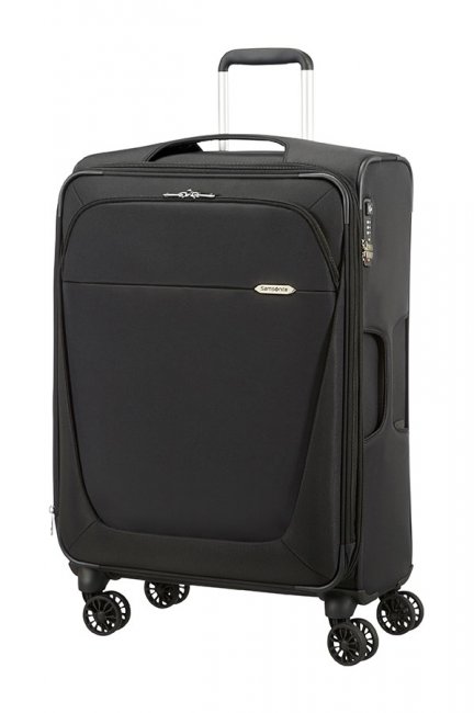 Чемодан Samsonite B-Lite 3, цвет: черный, 81,5/88 л. 39D*0900639D*09006 Чемодан Samsonite B-Lite 3, цвет: черный, 81,5/88 л. 39D*0900639D*09006Чемодан Samsonite B-Lite 3 прекрасно подойдет для путешествий. Материал внешней отделки - плотный текстиль (нейлон 400D и полиэстер 450D), внутренняя отделка - полиэстеровая ткань бежевого цвета. Чемодан очень вместителен, он содержит продуманную внутреннюю и внешнюю организацию, которая позволяет удобно разложить вещи и избежать их сминания. Имеется одно большое отделение с возможностью увеличения объема, которое закрывается по периметру на застежку-молнию с двумя бегунками. Внутри содержится большой отдел для одежды с перекрещивающимися багажными ремнями, соединяющимися при помощи пластикового карабина, и два сетчатых кармана на молнии (карман на крышке снабжен ремнями). Снаружи имеется большой карман на молнии. Для удобной перевозки чемодан оснащен четырьмя маневренными колесами, которые обеспечивают легкость перемещения в любом направлении. Телескопическая ручка выдвигается нажатием на кнопку и фиксируется в одном положении. Сбоку, сверху и снизу предусмотрены ручки...