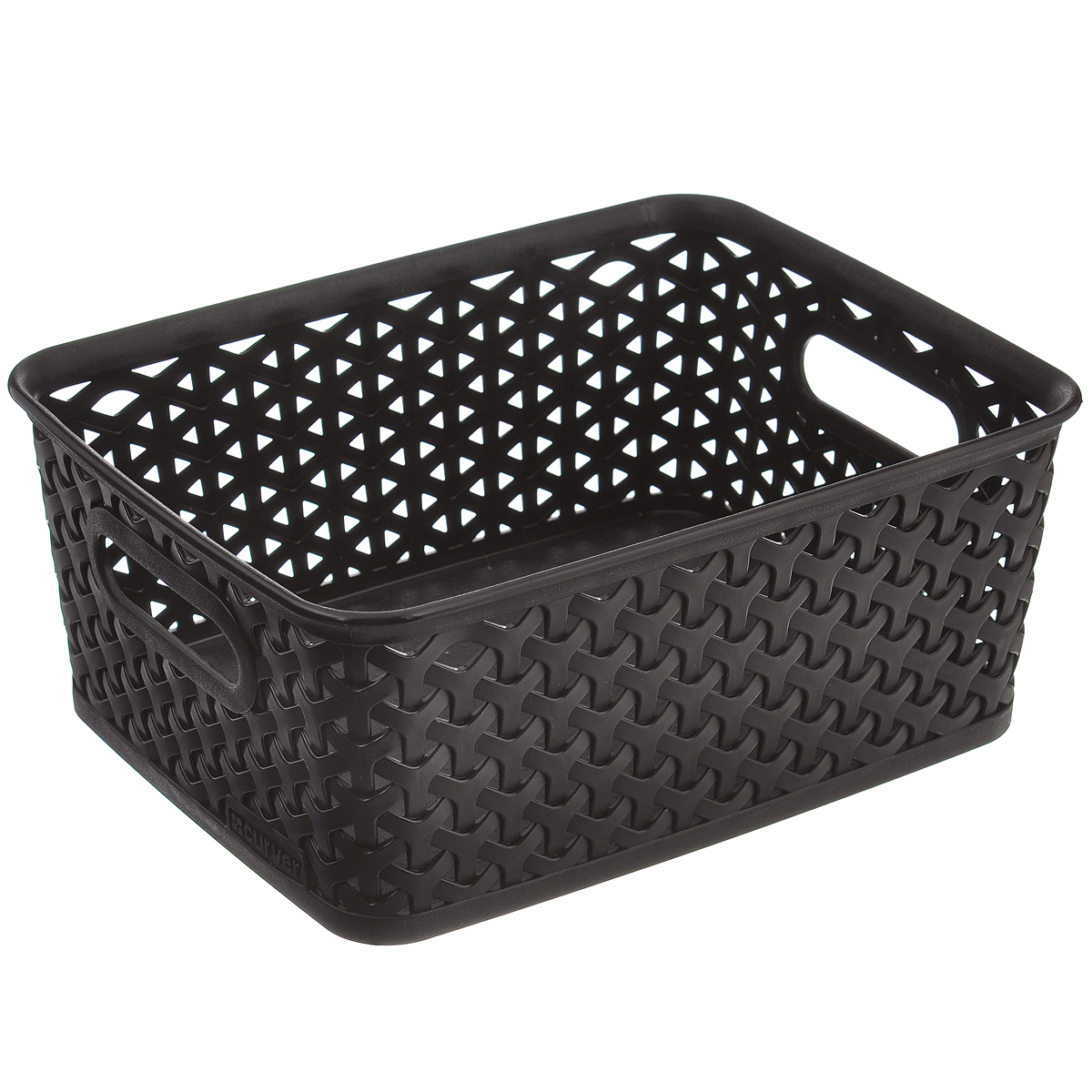 Корзинка Curver My Style. Small, цвет: темно-коричневый, 25 см х 20 см х 10 см03610-210-00 Корзинка Curver My Style. Small, цвет: темно-коричневый, 25 см х 20 см х 10 см03610-210-00Корзинка Curver My Style. Small прекрасно подойдет для хранения мелких бытовых вещей, таких как ключи, заколки, ручки. Изделие выполнено из пластика в виде плетеной корзинки. Дно сплошное, а стенки оформлены изящной перфорацией. Корзинка оснащена двумя ручками-отверстиями для переноски.