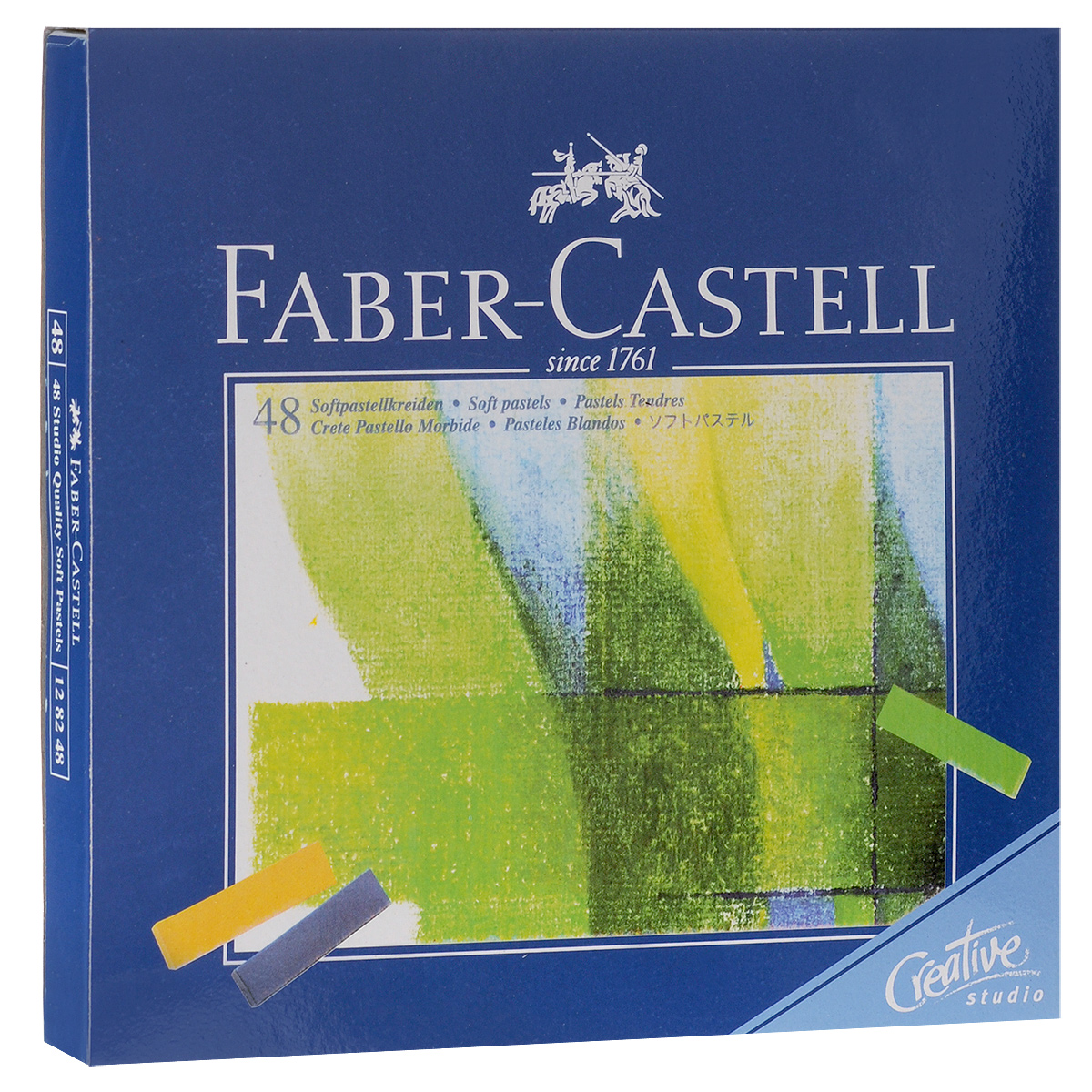 Мягкие мини-мелки Faber-Castell Studio Quality Soft Pastels, 48 шт128248 Мягкие мини-мелки Faber-Castell Studio Quality Soft Pastels, 48 шт128248Набор Faber-Castell Studio Quality Soft Pastels содержит мягкие мини-мелки квадратной формы 48 цветов - от ярких активных тонов до приглушенных оттенков. Мелки великолепного качества не крошатся при работе, обладают отличными кроющими свойствами, обеспечивают хорошее сцепление с поверхностью, яркость и долговечность изображения. Мягкими мелками Faber-Castell Studio Quality Soft Pastels можно рисовать в любой технике, сочетая их с цветными карандашами и красками.