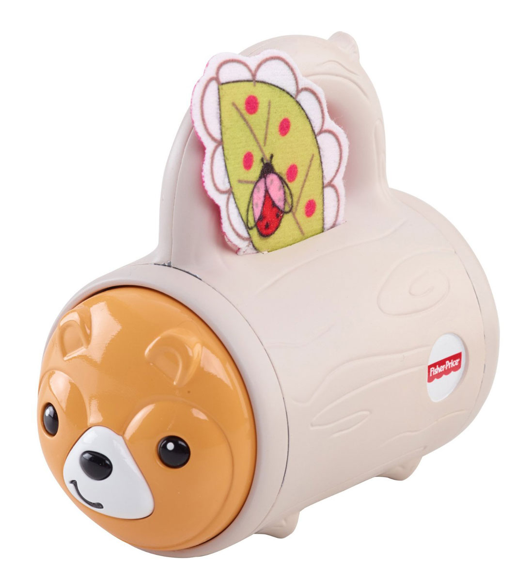 Fisher-Price Игрушка-погремушка Hiden Peek RattleCDV42 Fisher-Price Игрушка-погремушка Hiden Peek RattleCDV42Игрушка-погремушка Fisher-Price Hiden Peek Rattle надолго займет внимание вашего малыша. Она выполнена из безопасного пластика в виде ствола дерева, дополненного текстильным листочком. В нем располагается подвижный элемент с двумя мордашками мишек по краям. При переворачивании игрушки одна из мордашек показывается наружу, другая прячется. Внутри игрушки находятся бусинки, гремящие при тряске. Благодаря небольшой ручке малышу будет удобно держать игрушку. Игрушка развивает цветовое и звуковое восприятие, тактильные ощущения и координацию движений.