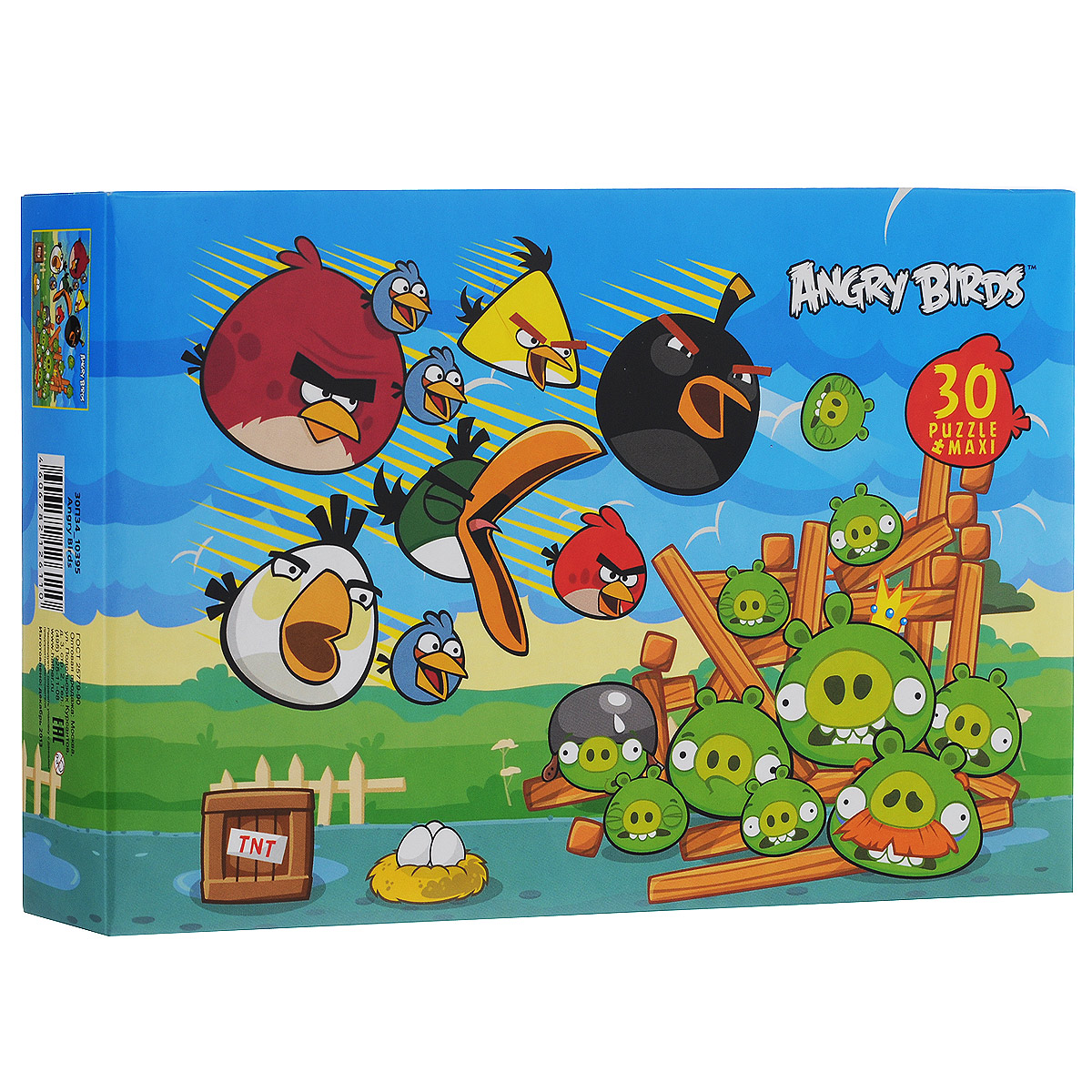 Angry Birds. Maxi-пазл, 30 элементов30ПЗ4_10395 Angry Birds. Maxi-пазл, 30 элементов30ПЗ4_10395Maxi-пазл Angry Birds, без сомнения, придется по душе вашему ребенку. Крупные элементы удобны в использовании и легко складываются в картинку, помогая малышу быстро находить детали целого. Собрав этот пазл, включающий 30 элементов, ребенок получит картинку с изображением персонажей популярной видео-игры Angry Birds. Пазлы - замечательная игра для всей семьи. Сегодня собирание пазлов стало особенно популярным, главным образом, благодаря своей многообразной тематике, способной удовлетворить самый взыскательный вкус. Собирание пазла развивает у детей мелкую моторику рук, тренирует наблюдательность, логическое и образное мышление, знакомит с окружающим миром, с цветом и разнообразными формами, учит усидчивости и терпению, аккуратности и вниманию.