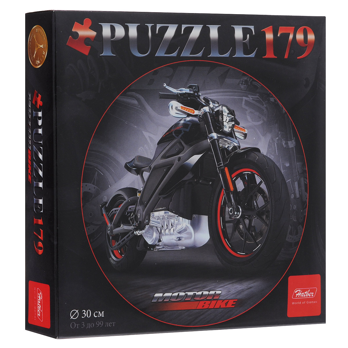 Black Motorbike. Пазл круглый, 179 элементов179ПЗк4_13407 Black Motorbike. Пазл круглый, 179 элементов179ПЗк4_13407Пазл Black Motorbike, без сомнения, придется по душе вашему ребенку. Пазлы этой серии интересны тем, что в итоге получается круглая картинка. Методика сборки такого пазла может быть самой разной: сначала можно собрать круглую рамку или наоборот начать с центра - тем самым вносить разнообразие в игру и усложнять процесс. Собрав этот пазл, включающий 179 элементов, ребенок получит картинку с изображением черного мотобайка. Пазлы - замечательная игра для всей семьи. Сегодня собирание пазлов стало особенно популярным, главным образом, благодаря своей многообразной тематике, способной удовлетворить самый взыскательный вкус. Собирание пазла развивает у детей мелкую моторику рук, тренирует наблюдательность, логическое и образное мышление, знакомит с окружающим миром, с цветом и разнообразными формами, учит усидчивости и терпению, аккуратности и вниманию.