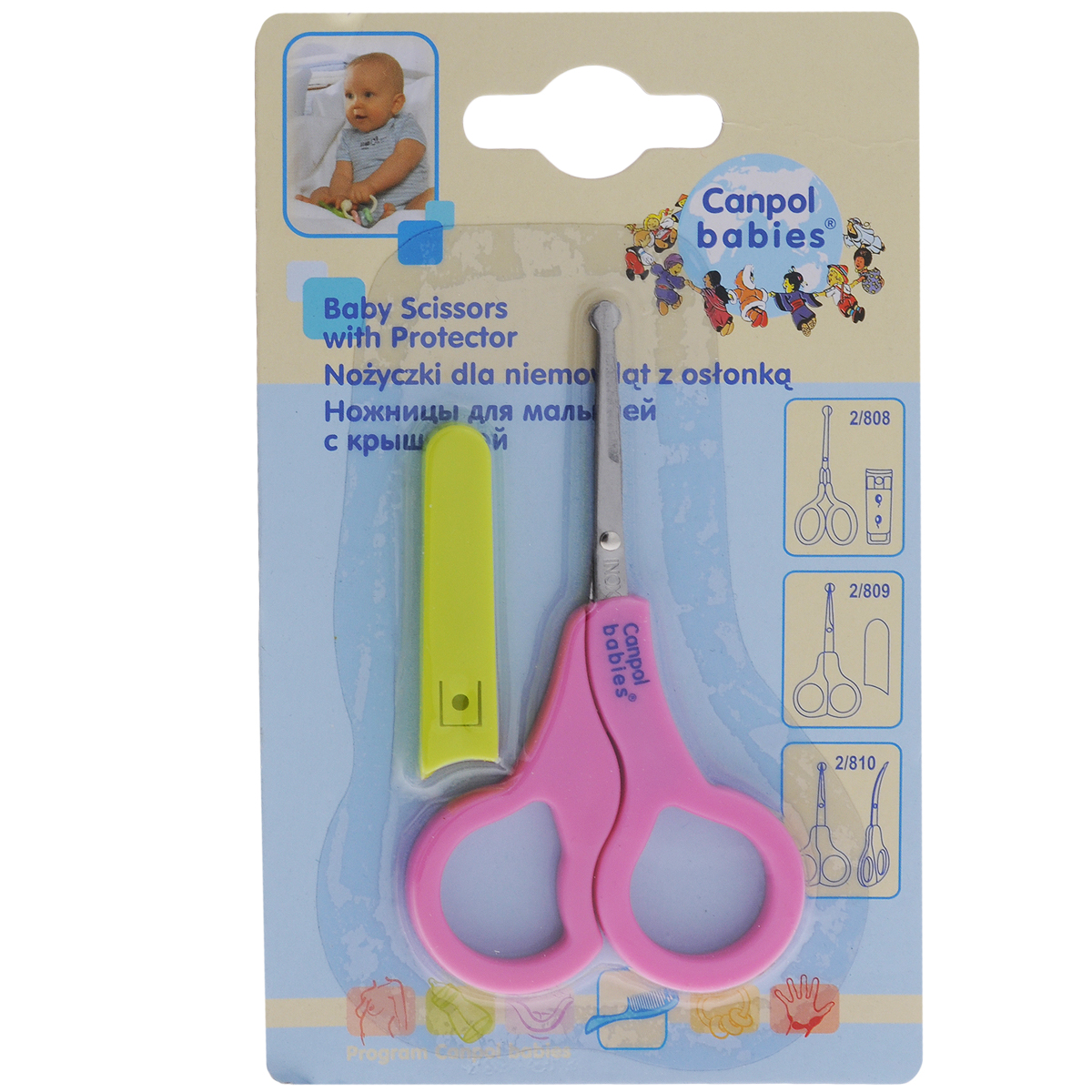Canpol Babies Ножницы детские с футляром для лезвий цвет розовый2/809_розовый Canpol Babies Ножницы детские с футляром для лезвий цвет розовый2/809_розовыйДетские ножницы Canpol Babies идеально подойдут для ухода за ногтями маленьких детей. Ножницы выполнены из нержавеющей стали и пластика. Безопасные закругленные кончики не допускают порезов и не поранят малыша. Поставляются с футляром для лезвий для гигиеничного хранения.
