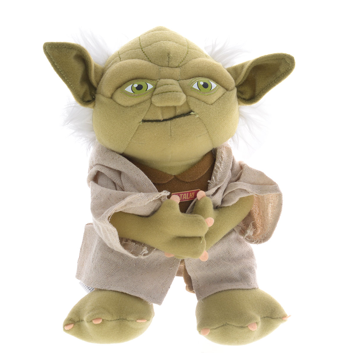 Мягкая озвученная игрушка Star Wars Йода, 38 см00224J Мягкая озвученная игрушка Star Wars Йода, 38 см00224JМягкая озвученная игрушка Star Wars Йода порадует любого поклонника знаменитой саги Звездные войны. Игрушка выполнена из высококачественного текстильного материала в виде Мастера Йоды в его каноничном холщовом кимоно. При нажатии на животик игрушки, она произнесет знаменитые цитаты из кинофильма на английском языке, или характерные для персонажа звуки. Йода - один из главных героев саги, мудрейший и самый сильный джедай своего времени. Это загадочная личность, о его прошлом мало что известно. Йода разговаривает с характерной инверсией, изменяя порядок слов в предложении. Оригинальная мягкая игрушка непременно поднимет настроение своему обладателю и станет замечательным подарком любому ребенку или взрослому, увлеченному вселенной Звездных войн. Рекомендуется докупить 3 батарейки напряжением 1,5V типа LR44/AG13 (товар комплектуется демонстрационными). УВАЖАЕМЫЕ КЛИЕНТЫ! Обращаем ваше внимание на возможные изменения в дизайне упаковки....