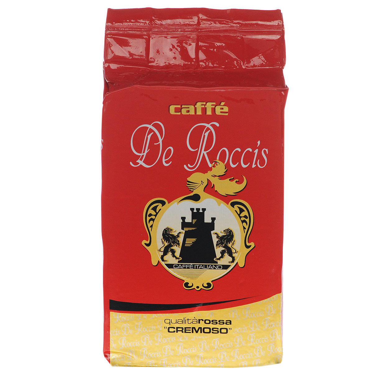 De Roccis Rossa кофе молотый, 250 г8016115000226 De Roccis Rossa кофе молотый, 250 г8016115000226De Roccis Rossa - превосходный итальянский молотый кофе средней обжарки, обладающий сладким и душистым ароматом. Состав смеси: 85% арабика, 15% робуста.