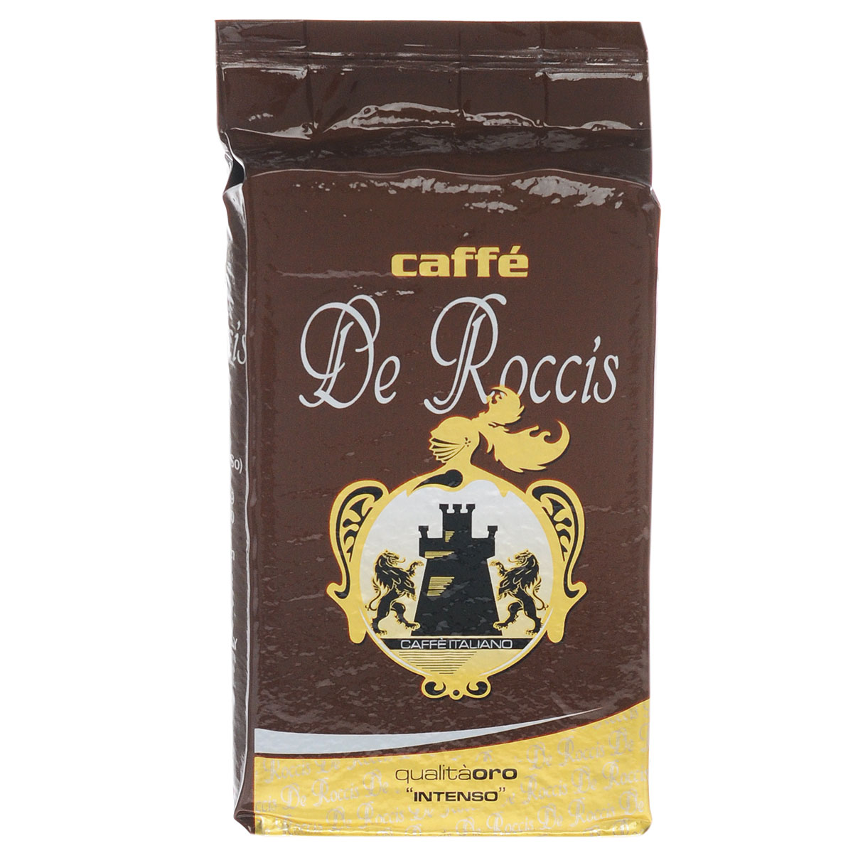 De Roccis Oro кофе молотый, 250 г8016115000219 De Roccis Oro кофе молотый, 250 г8016115000219De Roccis Oro - превосходный итальянский молотый кофе средней обжарки, обладающий сладким и душистым ароматом. Кофейная смесь предназначена для повседневного домашнего использования. Его аромат остается очень ярким, даже при добавлении в кофе молока. Состав смеси: 70% арабика, 30% робуста.