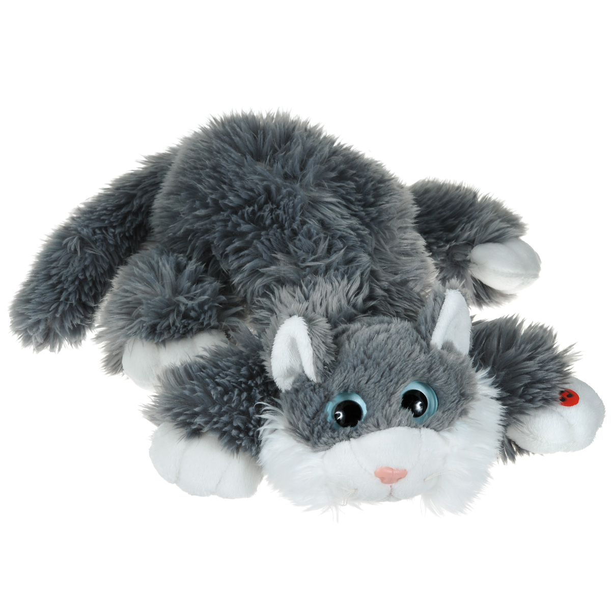 Мягкая озвученная игрушка Gulliver Котик Шалунишка, цвет: серый, 30 см18-3001-3 Мягкая озвученная игрушка Gulliver Котик Шалунишка, цвет: серый, 30 см18-3001-3Мягкая озвученная игрушка Gulliver Котик Шалунишка изготовлена из приятного на ощупь материала и набита комбинированным наполнителем - синтепоном и гранулами полистирола. Глазки и носик кота пластиковые. При нажатии на левую переднюю лапку котик мяукает. Мягкие игрушки Gulliver действуют позитивно на растущий детский организм, обучая ласке и доброте, улучшают настроение ребенка, развивают тактильную чувствительность, стимулируют зрительное восприятие, хватательные рефлексы и моторику рук. Продукция сертифицирована, экологически безопасна для ребенка, использованные красители не токсичны и гипоаллергенны. Игрушка работает от батареек (товар комплектуется демонстрационными).