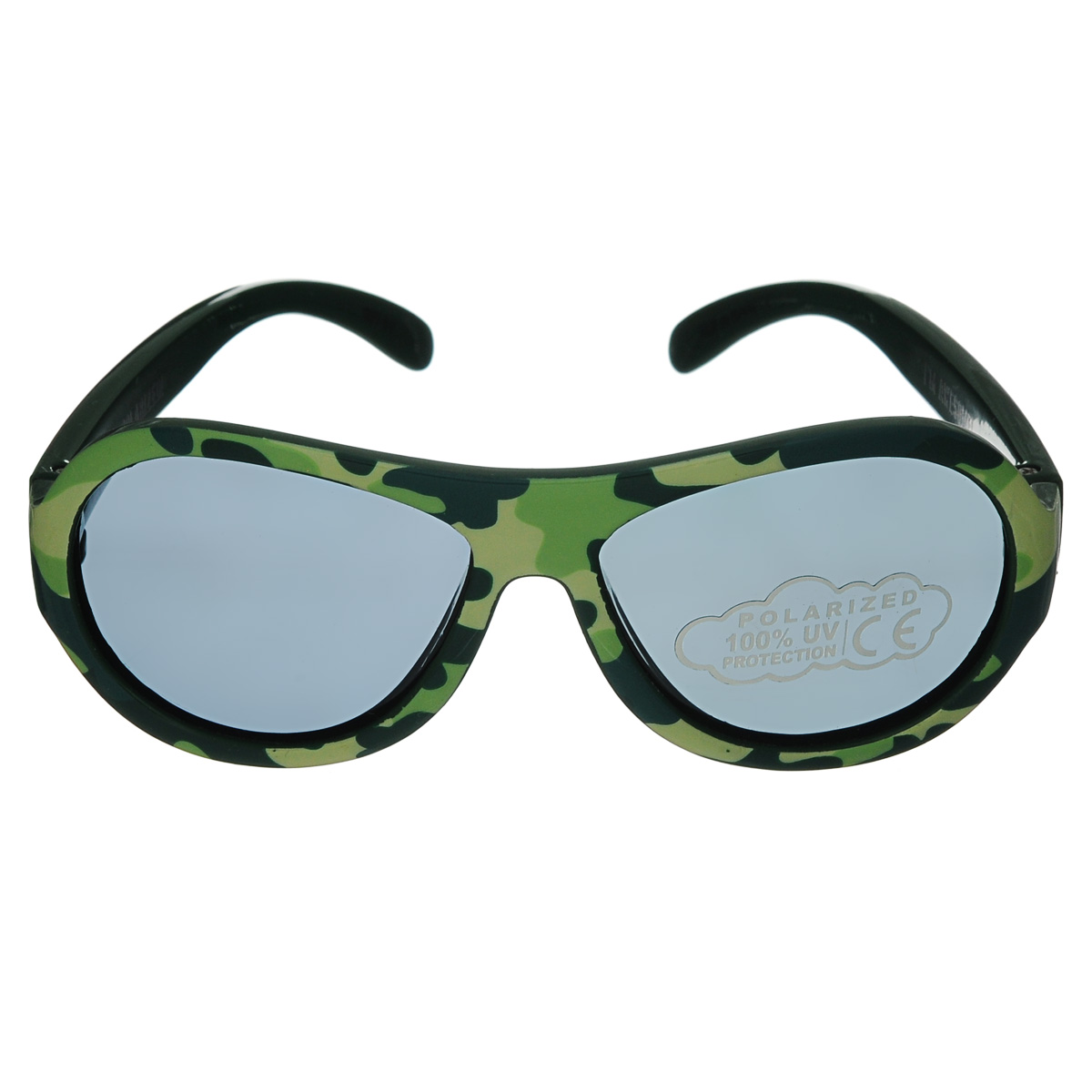 Детские солнцезащитные очки Babiators Крутой камуфляж (Cool Camo), поляризационные, с футляром, цвет: хаки, 0-3 летBAB-027 Детские солнцезащитные очки Babiators Крутой камуфляж (Cool Camo), поляризационные, с футляром, цвет: хаки, 0-3 летBAB-027Защита глаз всегда в моде. Вы делаете все возможное, чтобы ваши дети были здоровы и в безопасности. Шлемы для езды на велосипеде, солнцезащитный крем для прогулок на солнце... Но как насчёт влияния солнца на глазах вашего ребёнка? Правда в том, что сетчатка глаза у детей развивается вместе с самим ребёнком. Это означает, что глаза малышей не могут отфильтровать УФ-излучение. Добавьте к этому тот факт, что дети за год получают трёхкратную дозу солнечного воздействия на взрослого человека (доклад Vision Council Report 2013, США). Проблема понятна - детям нужна настоящая защита, чтобы глазка были в безопасности, а зрение сильным. Поляризационные детские очки Babiators уменьшают резкий яркий солнечный свет так, чтобы ваш маленький лётчик всегда имел кристально чистый обзор всех предстоящих приключений. Серия Polarized Babiators - это целый ряд удивительных новых принтов и цветов, а также классный твёрдый футляр на застежке-молнии в виде облачка, снабженный металлическим карабином...