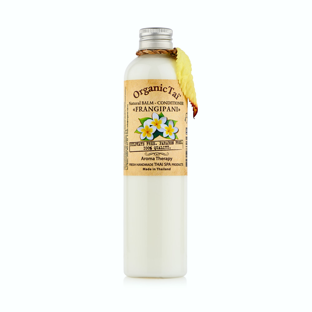 OrganicTai Натуральный бальзам-кондиционер «ФРАНЖИПАНИ»260 мл8858816733061 OrganicTai Натуральный бальзам-кондиционер «ФРАНЖИПАНИ»260 мл8858816733061Уникальная формула. Не содержит воду, консерванты, парабены и синтетические пенящиеся вещества сульфаты (без SLS, SLES и др.). Высокая концентрация натуральных органических экстрактов и эфирных масел ФРАНЖИПАНИ, ЗЕЛЕНОГО ЧАЯ, АЛОЭ ВЕРА, МОРСКИХ ВОДОРОСЛЕЙ, ОГУРЦА, ГРЕЙПФРУТА, ЖОЖОБА, а также ПАНТЕНОЛ, ПРОТЕИНЫ ПШЕНИЦЫ и РАСТИТЕЛЬНЫЙ ВОСК восстанавливают структуру волос, делают их менее ломкими, препятствуют сечению, питают и придают шикарный натуральный блеск даже самым тусклым волосам. Предотвращает спутывание волос, не утяжеляя их. Чарующий натуральный аромат цветов ФРАНЖИПАНИ относят к АФРОДИЗИАКАМ - искушающим и вызывающим желание. Этот эликсир красоты поразит Вас своей эффективностью, очарует пленительным ароматом, порадует экономичностью.