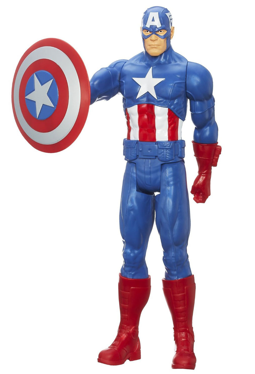 Фигурка Титаны: Мстители CAPTAIN AMERICA, 29 смB6660EU4_6154 Фигурка Титаны: Мстители CAPTAIN AMERICA, 29 смB6660EU4_6154Фигурка Титаны: Мстители станет прекрасным подарком для вашего ребенка. Она выполнена из прочного пластика ярких цветов в виде знаменитого участника Команды Мстителей - Капитана Америка. У фигурки пять точек артикуляции: ее голова, руки и ноги подвижны, что позволит придавать ей различные позы. Большая фигурка даст вашему ребенку возможность разыгрывать по-настоящему масштабные сражения с участием любимого героя. Порадуйте его таким замечательным подарком!