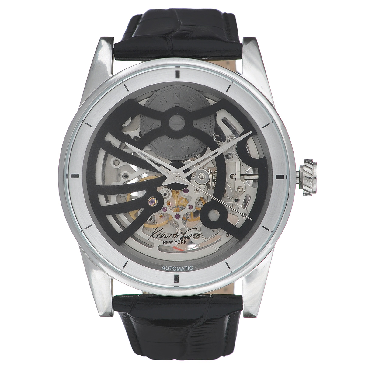 Часы мужские наручные Kenneth Cole, цвет: черный, серебристый. 1002256310022563 Часы мужские наручные Kenneth Cole, цвет: черный, серебристый. 1002256310022563Наручные мужские часы Kenneth Cole произведены опытными специалистами из материалов самого высокого качества на базе новейших технологий. Часы оснащены точным кварцевым механизмом. Водонепроницаемый корпус часов выполнен из нержавеющей стали и защищен минеральным стеклом. Ремешок с классической застежкой выполнен из натуральной кожи и оформлен декоративным тиснением под рептилию. Прозрачный циферблат с видимым глазу механизмом оснащен отметками, а также тремя стрелками - часовой, минутной и секундной. Часы укомплектованы в фирменную коробку с названием бренда.