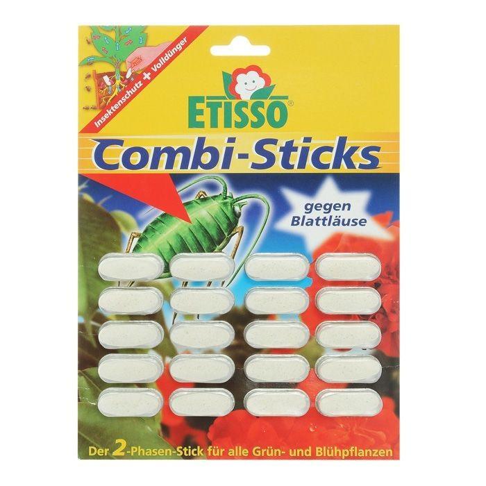 Комплексные удобрения Etisso Combi-Sticks для любых комнатных и балконных растений, дозированные, 20 шт1215-184 Комплексные удобрения Etisso Combi-Sticks для любых комнатных и балконных растений, дозированные, 20 шт1215-184Азотно-фосфорно-калийное удобрение Etisso Combi-Sticks пролонгированного действия и двойного назначения, специально разработано для подкормок цветочно-декоративных культур. Питает растение от 6-8 недель в зависимости от температуры почвы. Характеристики: Массовая доля питательных веществ: азот (общий) - 7,6%, фосфор водорастворимый (P2O5) - 5,0%, калий водорастворимый (K2O) - 11,6%, магний водорастворимый (MgO) - 1,35%, микроэлементы (железо, медь, марганец, цинк). Количество в упаковке: 20 шт. Артикул: 1215-184.