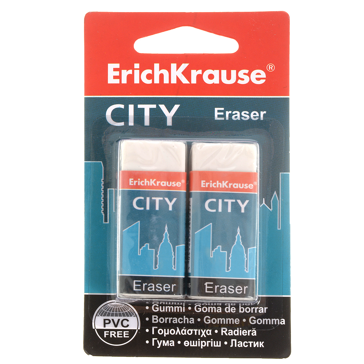 Набор ластиков Erich Krause City, 2 шт35501 Набор ластиков Erich Krause City, 2 шт35501Набор ластиков Erich Krause City станет незаменимым аксессуаром на рабочем столе не только школьника или студента, но и офисного работника.