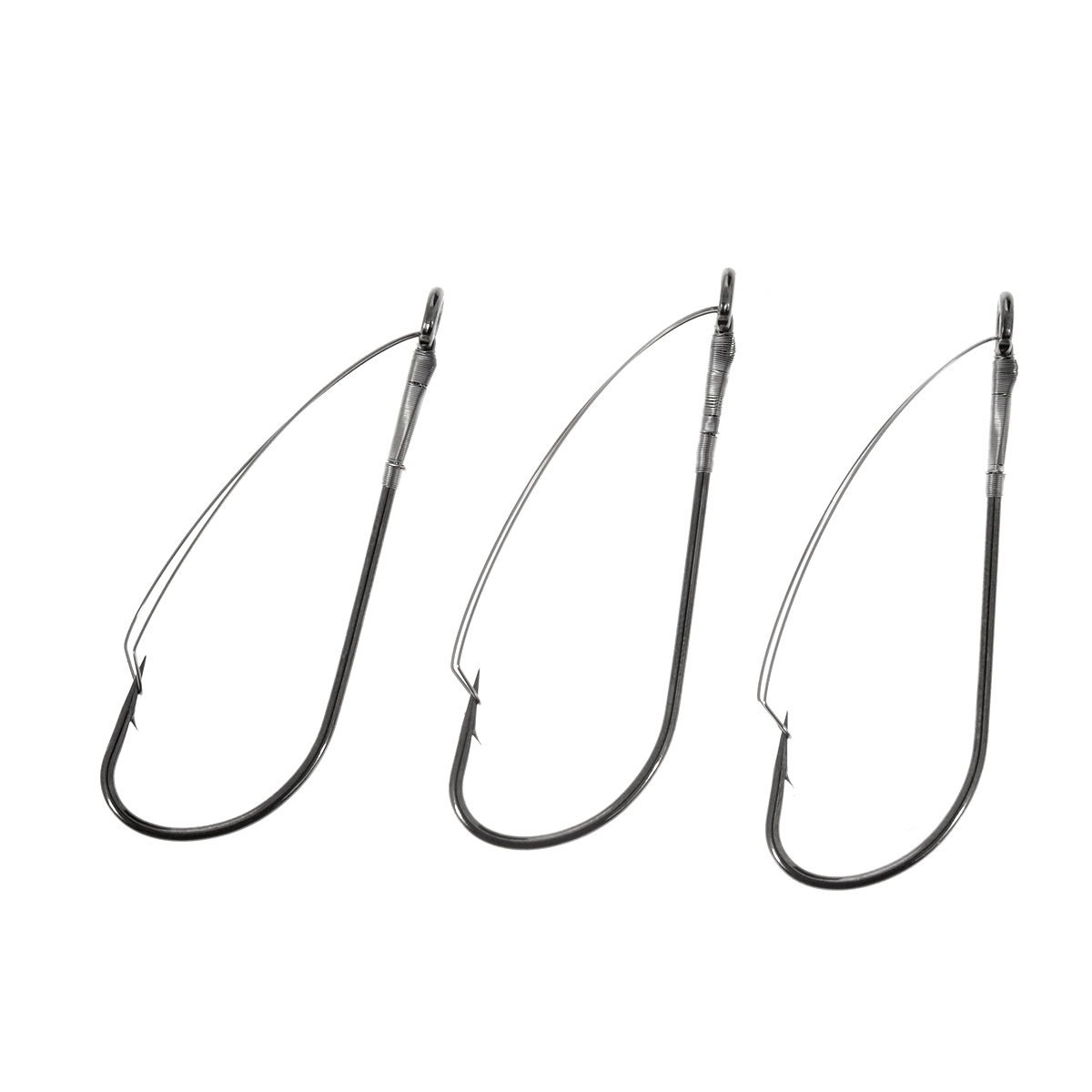Крючки рыболовные Cobra Weedless, цвет: черный, размер 3/0, 3 штC075NSB-K030 Крючки рыболовные Cobra Weedless, цвет: черный, размер 3/0, 3 штC075NSB-K030Cobra Weedless - серия крючков c проволочной защитой. Идеальный вариант для ловли крупной рыбы в местах, где возможны частые зацепы и потеря приманок – коряжнике, среди водорослей и камней. Широко используются для оснащения блесен, снасточек, пластиковых и других приманок.