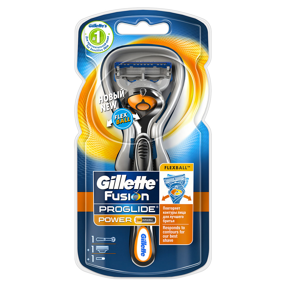 Gillette Бритва Fusion ProGlide Power с технологией FlexBall (без дополнительных сменных кассет)GIL-81523294 Gillette Бритва Fusion ProGlide Power с технологией FlexBall (без дополнительных сменных кассет)GIL-81523294Технология FlexBall — ИННОВАЦИЯ от Gillette, позволяющая бритве двигаться в дополнительной плоскости. Следует контурам твоего лица для лучшего бритья от Gillette. Сбривает буквально каждый волосок. Продукты Fusion ProGlide — лучшее бритье от Gillette! Используйте вместе со средствами для бритья Gillette Fusion ProGlide с формулой «2-в-1» (гель для бритья + уход за кожей) для достижения наилучшего результата. Характеристики продукта: - Самые тонкие лезвия Gillette для революционного скольжения и гладкости бритья (первые четыре лезвия по сравнению с Fusion). - Кассета с пятью лезвиями обеспечивает меньшее давление на кожу, уменьшая раздражение (по сравнению с Mach3). - Увеличенная смазывающая полоска с добавлением минеральных масел (по сравнению с Fusion). - Каналы для удаления излишков геля. - Улучшенное лезвие-триммер на обратной стороне кассеты (по сравнению с Fusion). - Стабилизатор лезвий. - Микроимпульсы Power снижают сопротивление во время бритья. - Микрорасческа направляет...