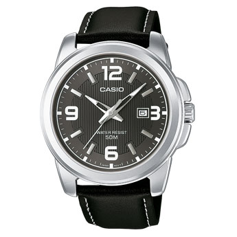 Часы наручные мужские Casio, цвет: стальной, черный. MTP-1314PL-8AMTP-1314PL-8A Часы наручные мужские Casio, цвет: стальной, черный. MTP-1314PL-8AMTP-1314PL-8AСтильные мужские часы Casio, выполнены из гипоаллергенной латуни, металлического сплава, натуральной кожи и минерального стекла. Циферблат часов дополнен символикой бренда. Часы оснащены кварцевым механизмом, имеют степень влагозащиты равную 5 atm, а также дополнены устойчивым к царапинам минеральным стеклом и индикатором даты. Стрелки часов дополнены светящимся составом. Ремешок часов оснащен классической пряжкой, которая позволит с легкостью снимать и надевать изделие. Часы поставляются в фирменной упаковке. Часы Casio подчеркнут отменное чувство стиля своего обладателя.