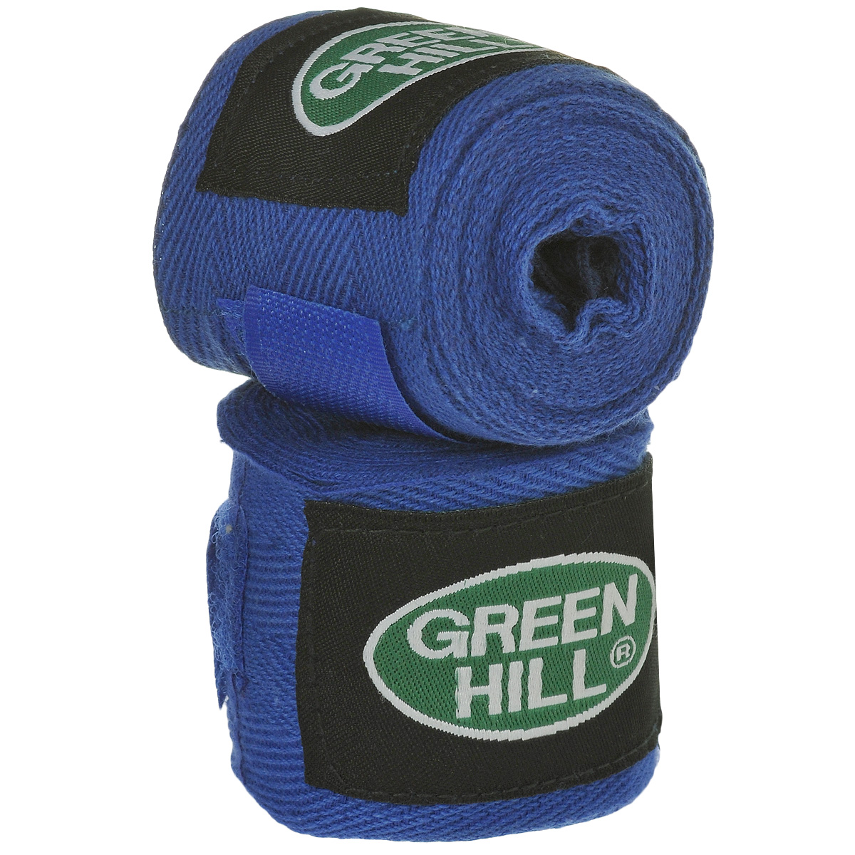 Бинты боксерские Green Hill, хлопок, цвет: синий, 2,5 м, 2 шт