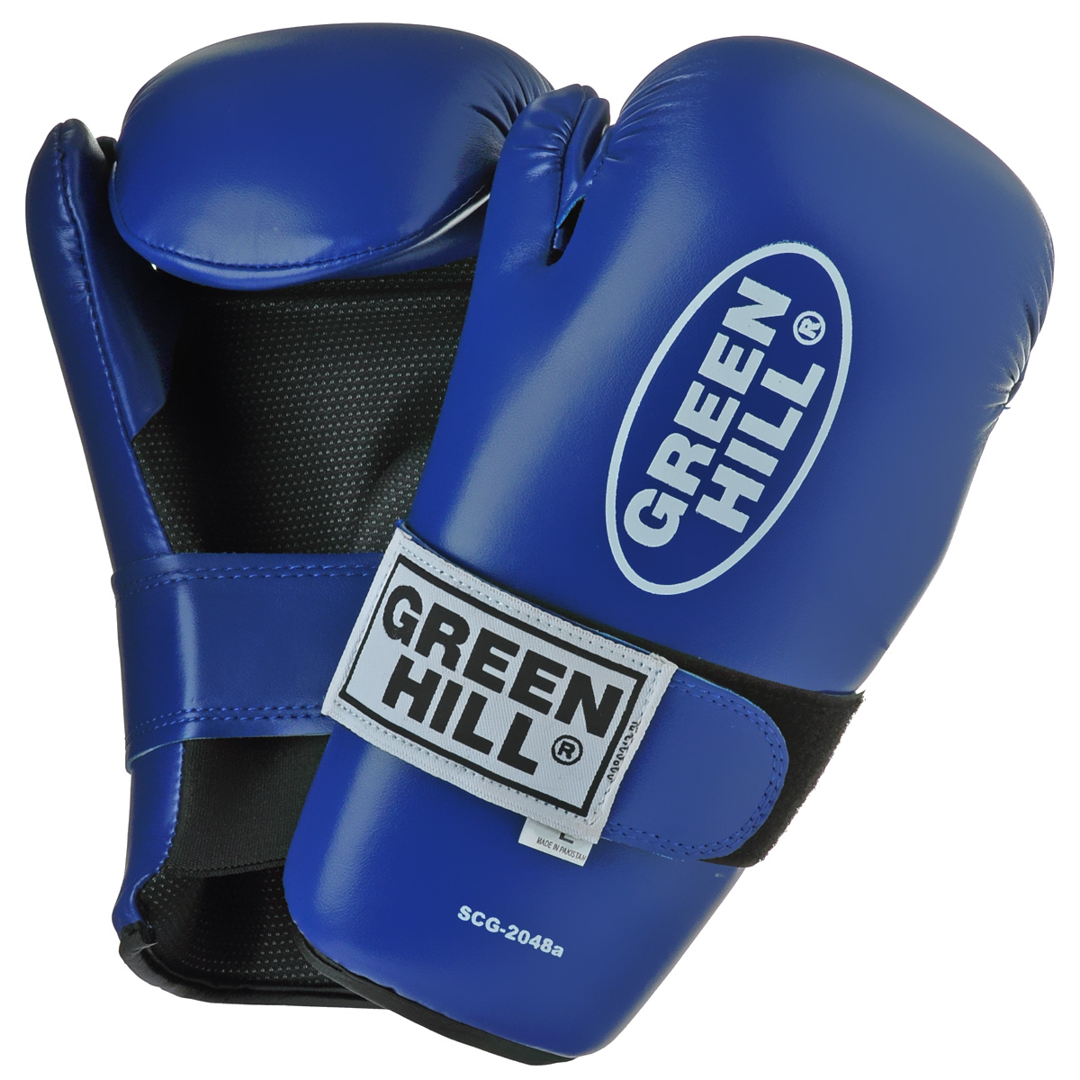 Перчатки для контактных единоборств Green Hill 7-contact, цвет: синий. Размер XLSCG-2048c Перчатки для контактных единоборств Green Hill 7-contact, цвет: синий. Размер XLSCG-2048cНакладки Green Hill 7-contact для контактных видов единоборств семиконтакт. Идеально подходят для обучения, спаррингов и соревнований. Перчатки выполнены из высококачественной. Широкий ремень, охватывая запястье, полностью оборачивается вокруг манжеты, благодаря чему создается дополнительная защита лучезапястного сустава от травмирования. Застежка на липучке способствует быстрому и удобному одеванию перчаток, плотно фиксирует перчатки на руке.