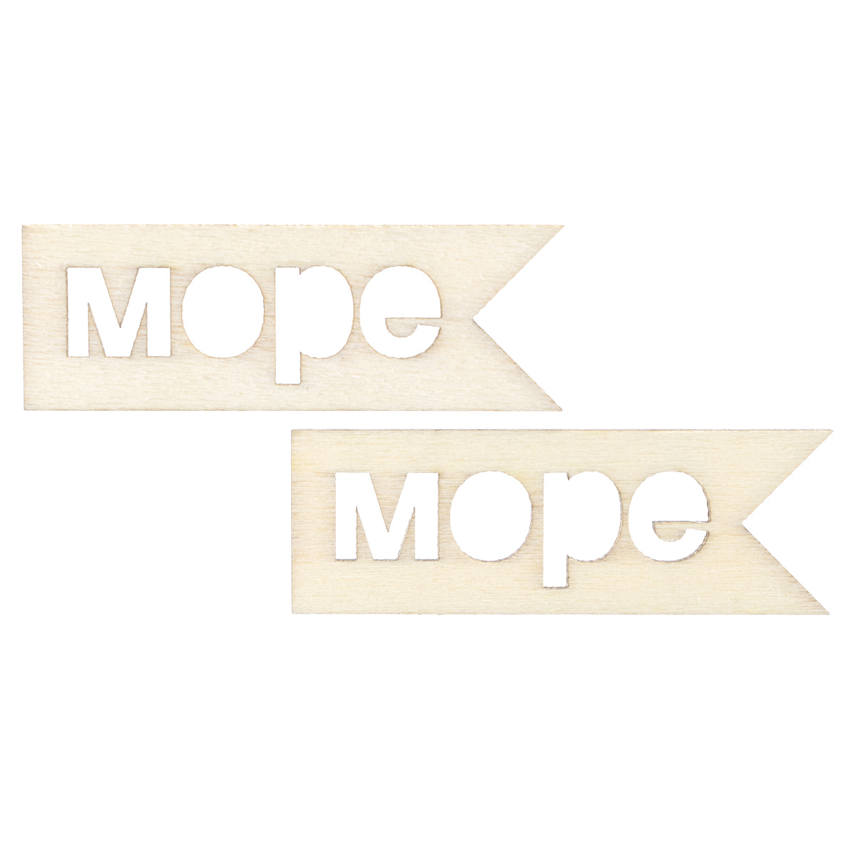 Вырубки из дерева ScrapBerrys Море, 2 штSCB4400164 Вырубки из дерева ScrapBerrys Море, 2 штSCB4400164Лазерные вырубки из дерева ScrapBerrys Море прекрасно подойдут для оформления творческих работ в технике скрапбукинг. Их можно использовать для украшения фотоальбомов, скрап-страничек, подарков, конвертов, фоторамок, открыток. Набор состоит из 2 элементов с надписью море. Скрапбукинг - это хобби, которое способно приносить массу приятных эмоций не только человеку, который этим занимается, но и его близким, друзьям, родным. Это невероятно увлекательное занятие, которое поможет вам сохранить наиболее памятные и яркие моменты вашей жизни, а также интересно оформить интерьер дома. Комплектация: 2 шт. Размер элемента: 4,3 см х 1,5 см.