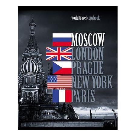 Тетрадь 96л А5ф клетка на скобе выб лак серия World travel96Т5вмB1 Тетрадь 96л А5ф клетка на скобе выб лак серия World travel96Т5вмB1Тетрадь с обложкой из картона, защищающей бумагу от деформации.