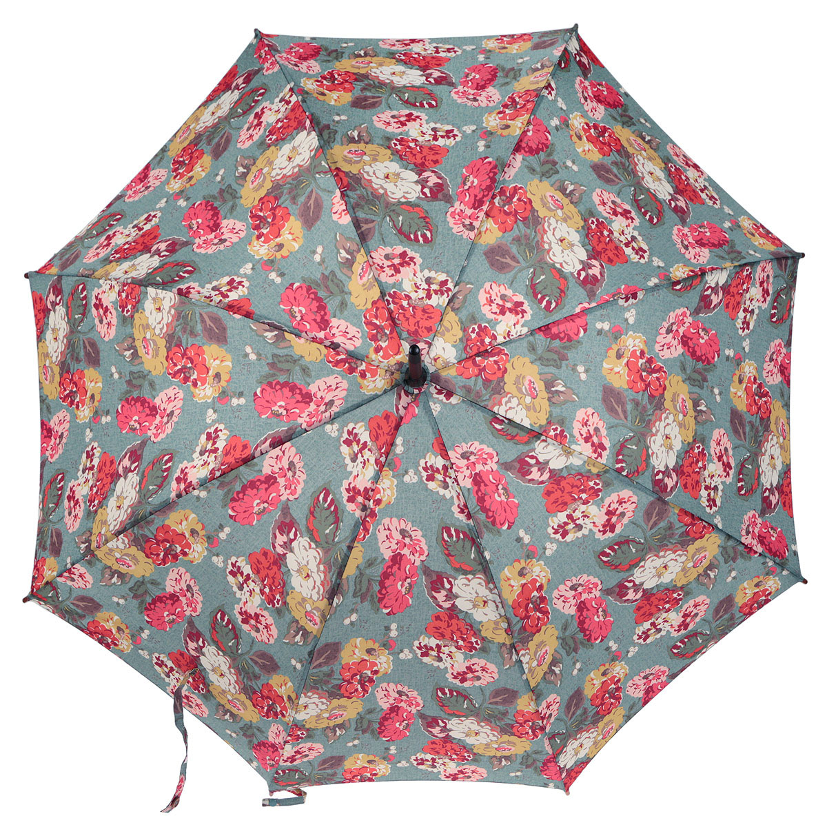Зонт-трость женский Fulton Cath Kidston Kensington-2. Autumn Bloom Teal, механический, цвет: мультицвет. L541-2847L541-2847 Зонт-трость женский Fulton Cath Kidston Kensington-2. Autumn Bloom Teal, механический, цвет: мультицвет. L541-2847L541-2847Модный механический зонт-трость Cath Kidston Kensington-2. Autumn Bloom Teal даже в ненастную погоду позволит вам оставаться стильной и элегантной. Каркас зонта состоит из 8 спиц фибергласса и деревянного стержня. Купол зонта выполнен из прочного полиэстера и оформлен узором в виде цветов. Изделие оснащено удобной рукояткой из дерева. Зонт механического сложения: купол открывается и закрывается вручную до характерного щелчка. Модель закрывается при помощи одного ремня с липучкой и маленького хлястика с кнопкой. Такой зонт не только надежно защитит вас от дождя, но и станет стильным аксессуаром, который идеально подчеркнет ваш неповторимый образ.
