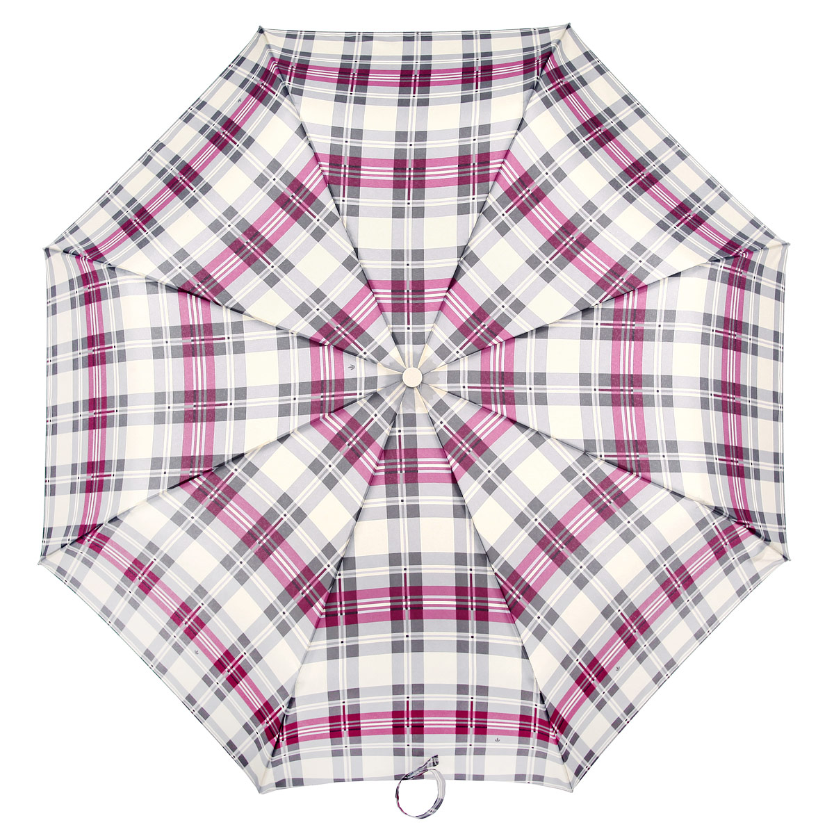 Зонт женский Fulton Minilite-2. Highland Plaid, механический, 3 сложения, цвет: серый, фиолетовый. L354-2937L354-2937 Зонт женский Fulton Minilite-2. Highland Plaid, механический, 3 сложения, цвет: серый, фиолетовый. L354-2937L354-2937Очаровательный механический зонтик Minilite. Highland Plaid в 3 сложения изготовлен из высокопрочных материалов. Каркас зонта состоит из 8 спиц и прочного алюминиевого стержня. Купол зонта выполнен из прочного полиэстера с водоотталкивающей пропиткой и оформлен изображением в виде клеток. Рукоятка изготовлена из пластика. Зонт имеет механический механизм сложения: купол открывается и закрывается вручную до характерного щелчка. Небольшой шнурок, расположенный на рукоятке, который позволяет надеть изделие на руку при необходимости. Модель закрывается при помощи хлястика на липучку. К зонту прилагается чехол. Прелестный зонт не только выручит вас в ненастную погоду, но и станет стильным аксессуаром, прекрасно дополнит ваш модный образ.