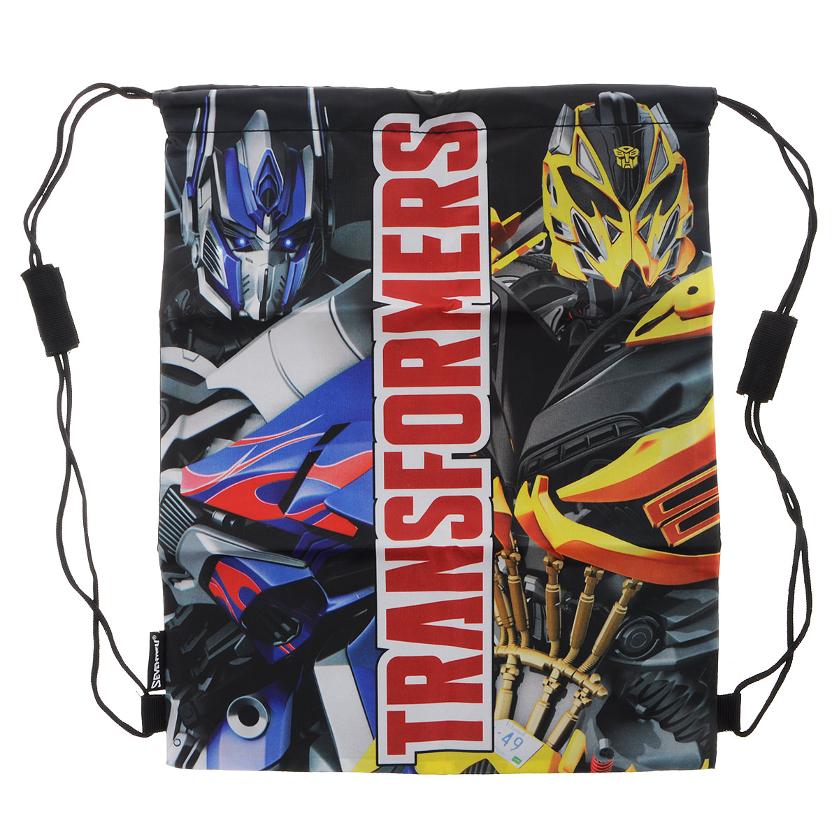 Transformers Сумка для сменной обуви цвет серыйTRCB-MT1-883 Transformers Сумка для сменной обуви цвет серыйTRCB-MT1-883Сумку для сменной обуви Transformers Prime удобно использовать как для хранения, так и для переноски сменной обуви. Она выполнена из прочного полиэстера и затягивается сверху текстильными шнурками. Лицевая сторона оформлена ярким рисунком. Плотный материал обеспечит надежность и долговечность сумки. Шнурки фиксируются в нижней части сумки, благодаря чему ее можно носить за спиной как рюкзак.
