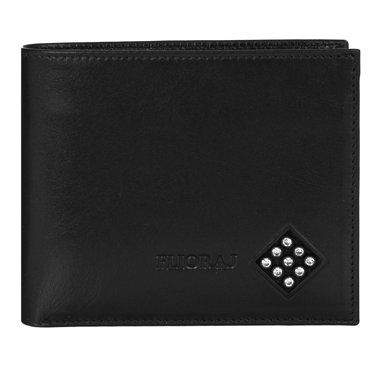 Портмоне женское Flioraj, цвет: черный. 41084108 Black №1 Портмоне женское Flioraj, цвет: черный. 41084108 Black №1Портмоне Flioraj выполнено из высококачественной натуральной кожи. Модель оформлена тиснением с логотипом бренда, украшена стразам. Портмоне состоит из двух отделений для купюр, отделения на замке, восьми кармашков для пластиковых карт и визиток, два из которых дополнены сетчатым окошком, отделения для мелочи на кнопках. Это оригинальное портмоне непременно дополнит ваш образ и порадует простотой, стилем и функциональностью. Портмоне упаковано в коробку из плотного картона фирмы.