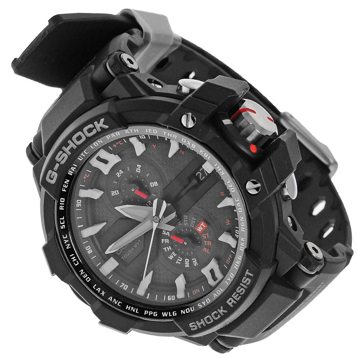 Наручные часы Casio GW-A1000-1AGW-A1000-1A Наручные часы Casio GW-A1000-1AGW-A1000-1AЭксклюзивные спортивные часы Casio GW-A1000-1A. Обладают широким функционалом, высокой точностью. Имеют режим энергосбережения, часы переходят в спящий режим, экран гаснет, но все настройки и учет времени сохраняется. Корректировка времени по радиосигналу - сигнал поступает из Германии и Японии,Америки,Китая,на западе постоянно принимается до Ленинградской области, а так же в восточных областях России, расположенных ближе к Японии и Китаю. Ежечасная корректировка точности хода часов каждый час при нахождении минутной стрелки в районе 11 часов. Исключает возможность сдвига стрелок при сильных ударах, вибрациях, влиянии магнитных полей. С помощью встроенного термометра можно подготовить комфортные условия для занятий на улице.