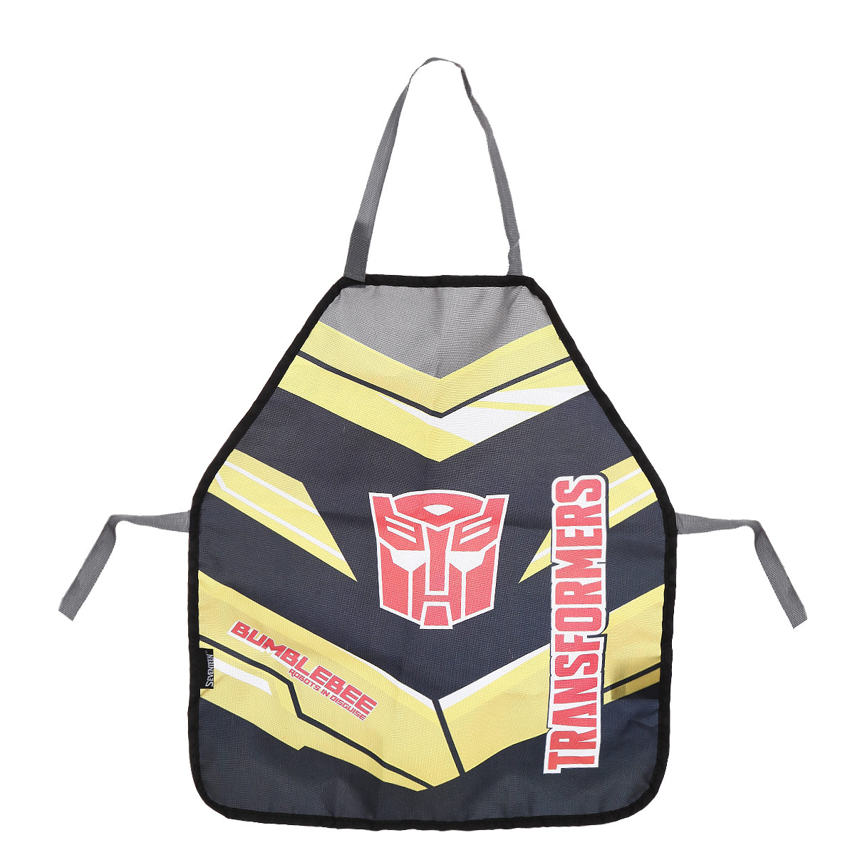 Фартук Transformers Classic, цвет: черныйTRCB-RT2-029M Фартук Transformers Classic, цвет: черныйTRCB-RT2-029MФартук Transformers Classic поможет малышу не испачкаться во время домашних хлопот, на уроках труда или изобразительного искусства. Благодаря удобному покрою фартука, ребенок может его самостоятельно надевать и снимать. Лямка на шее регулируется по длине с помощью липучки. Завязки позволяют зафиксировать фартук на талии. для фиксации. Изделие изготовлено из легкостирающейся, износостойкой ткани, поэтому будет служить очень долго. Размер 51 х 44 см.