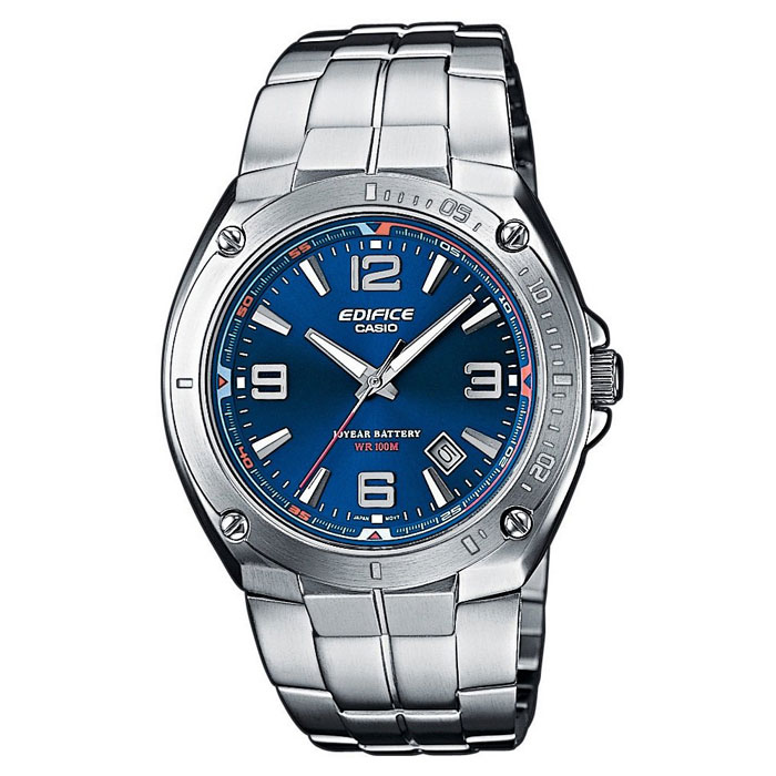 Наручные часы Casio EF-126D-2ASTR-300C-2 Наручные часы Casio EF-126D-2ASTR-300C-2Мужские часы Casio EF-126D. Светящееся покрытие обеспечивает длительную подсветку в темное время суток после короткого воздействия света. Прочное, устойчивое к царапинам минеральное стекло защищает часы от повреждений. Резьбовое соединение на основании корпуса оптимально защищает внутренний механизм часов и одновременно обеспечивает легкий доступ, например, при замене аккумулятора. Надежный, прочный и элегантный: браслет из нержавеющей стали придает Вашим часам классический вид. Всегда надежно: у этих часов есть особая безопасная предохранительная защелка, которая помогает предотвратить случайное расстегивание ремешка. Десять лет - один аккумулятор. Новые разработки в электронике обеспечивают значительно более низкое потребление энергии. Идеально подходит для плавания с маской и трубкой: часы являются водонепроницаемыми до 10 Бар/на глубине до 100 метров. Значение метров не относится к глубине погружения, но относится к атмосферному...