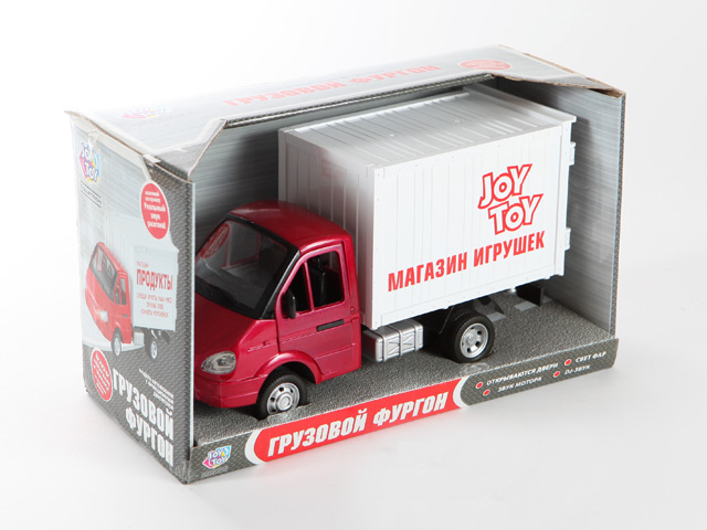 Joy Toy Модель автомобиля Газель с фургономA071-H11012 Joy Toy Модель автомобиля Газель с фургономA071-H11012Они ездят по любой поверхности и могут преодолеть различные трудности. Именно такие машинки станут отличным подарком на любой праздник. Представленный автомобиль с подсветкой и звуковыми эффектами обязательно порадует любого мальчика. Изделие изготовлено из высококачественных полимерных материалов и предназначено для детей от трех лет. Размер коробки: 24*14*11 см, вес: 370 г.