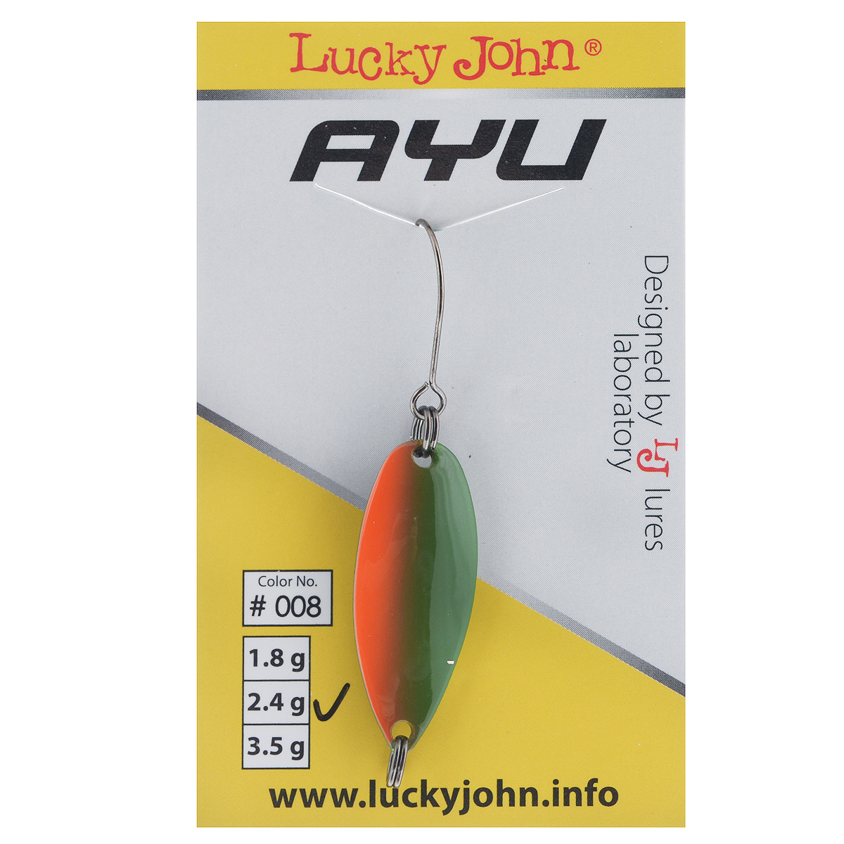 Блесна колеблющаяся Lucky John TR AYU, цвет: зеленый, оранжевый, 2,4 г150924-008 Блесна колеблющаяся Lucky John TR AYU, цвет: зеленый, оранжевый, 2,4 г150924-008Lucky John TR AYU - колеблющаяся блесна, которая по достоинству будет оценена прежде всего любителями ловли форели на спиннинговые снасти. На блесне выбито название и вес для удобства. Углубление в хвостовой части обеспечивает плавную игру с покачиванием в разные стороны.