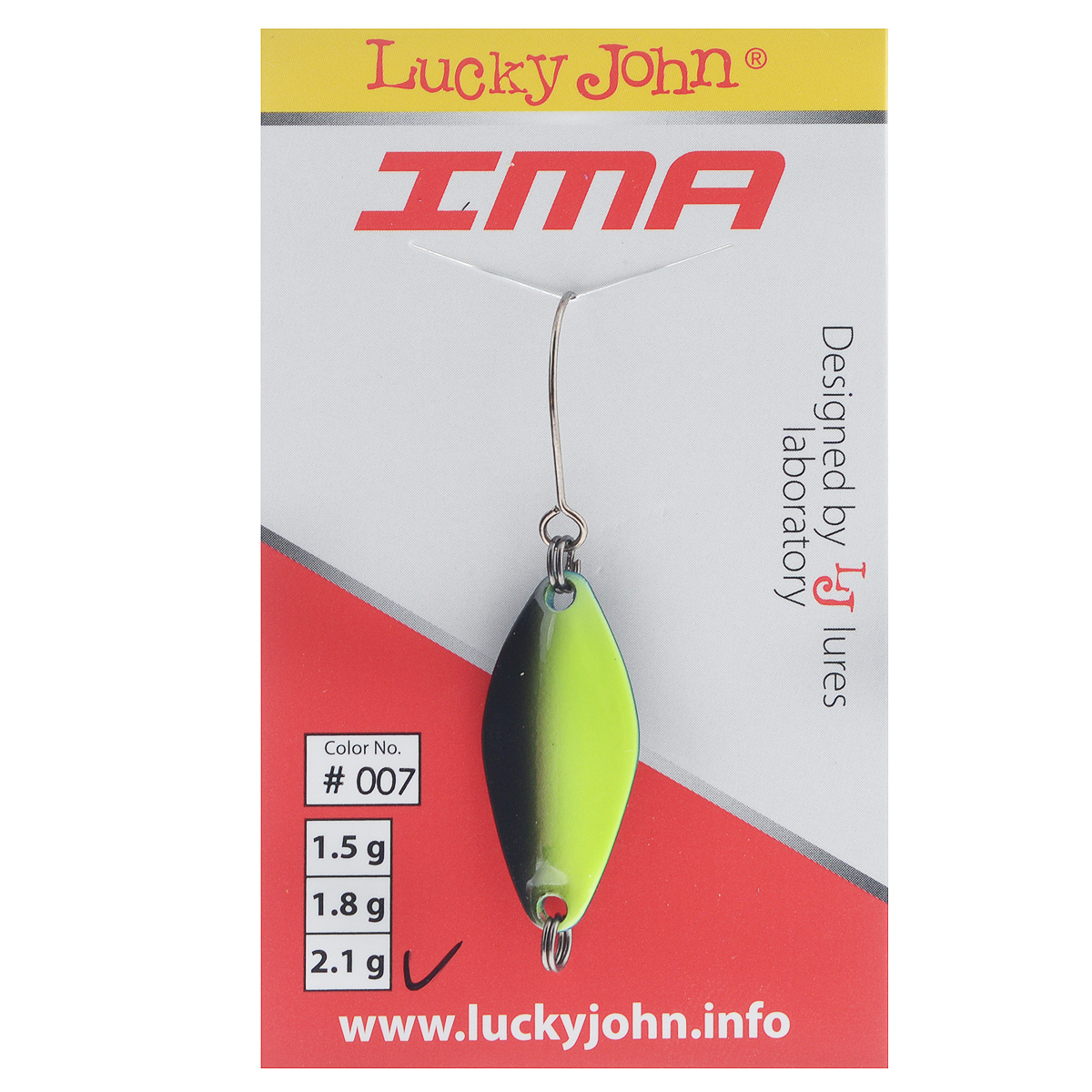 Блесна колеблющаяся Lucky John TR IMA, цвет: зеленый, черный, 2,1 г151021-007 Блесна колеблющаяся Lucky John TR IMA, цвет: зеленый, черный, 2,1 г151021-007Lucky John TR IMA - колеблющаяся блесна, которая по достоинству будет оценена прежде всего любителями ловли форели на спиннинговые снасти. На блесне выбито название и вес для удобства. Бока приманки немного выгнуты, что обеспечивает очень интересную игру при проводке.