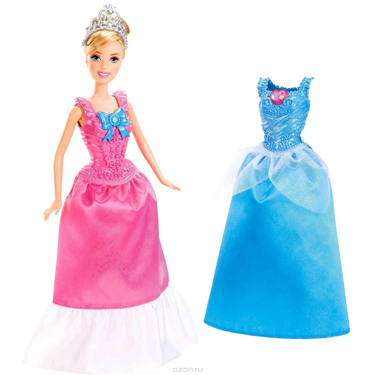 Disney Princess Кукла MagiClip Золушка цвет платьев розовый голубойX9358_zolushka/astX9357 + ПОДАРОК Disney Princess Кукла MagiClip Золушка цвет платьев розовый голубойX9358_zolushka/astX9357 + ПОДАРОККукла Disney Princess MagiClip: Золушка покорит вашу дочурку с первого взгляда! Кукла одета в роскошное платье голубого цвета. Белокурые волосы красавицы собраны в оригинальную прическу и украшены королевской тиарой. В комплект с куклой входит дополнительное розовое платье. С помощью особой конструкции и очень мягкого материала наряды куклы очень легко снимаются и надеваются. Просто сожмите платье в области талии, и оно раскроется, позволяя быстро и легко надеть его на куколку. Такая куколка очарует вас и вашу дочурку с первого взгляда! Ваша малышка с удовольствием будет играть с красавицей Золушкой, проигрывая сюжеты из мультфильма или придумывая различные истории. Порадуйте свою малышку таким замечательным подарком! УВАЖАЕМЫЕ КЛИЕНТЫ! Обращаем ваше внимание на тот факт, что к товару прилагается один подарок. Подарки поставляются в ассортименте в одном из приведенных вариантов. Поставка осуществляется в зависимости от...