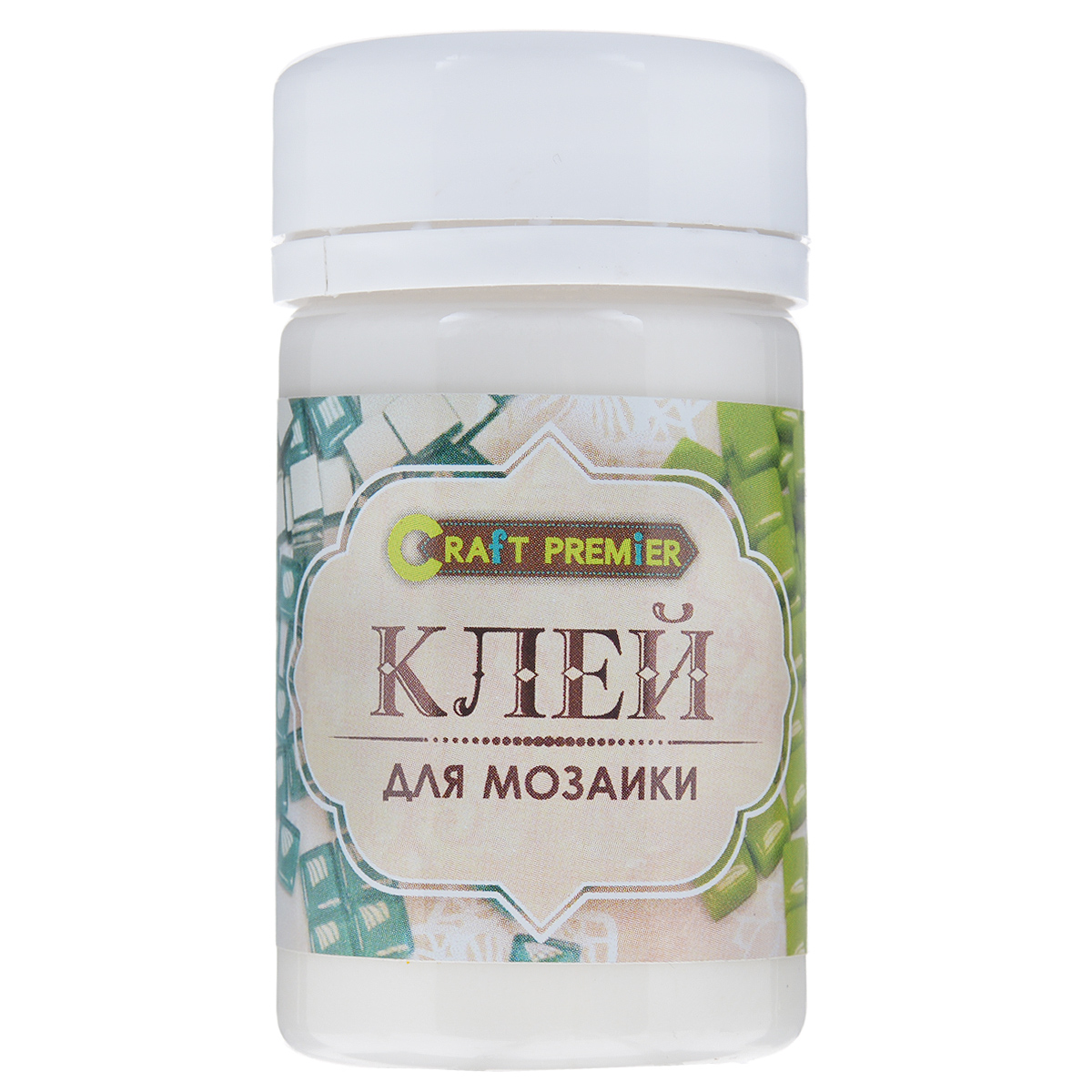 Клей для мозаики Craft Premier, 50 млZ0032 Клей для мозаики Craft Premier, 50 млZ0032Клей Craft Premier идеально подходит для фиксации стеклянной, керамической и стеклянно-керамической мозаики на любой твердой поверхности. Наносится кистью или губкой на предварительно подготовленную и очищенную от пыли поверхность. Объем: 50 мл.