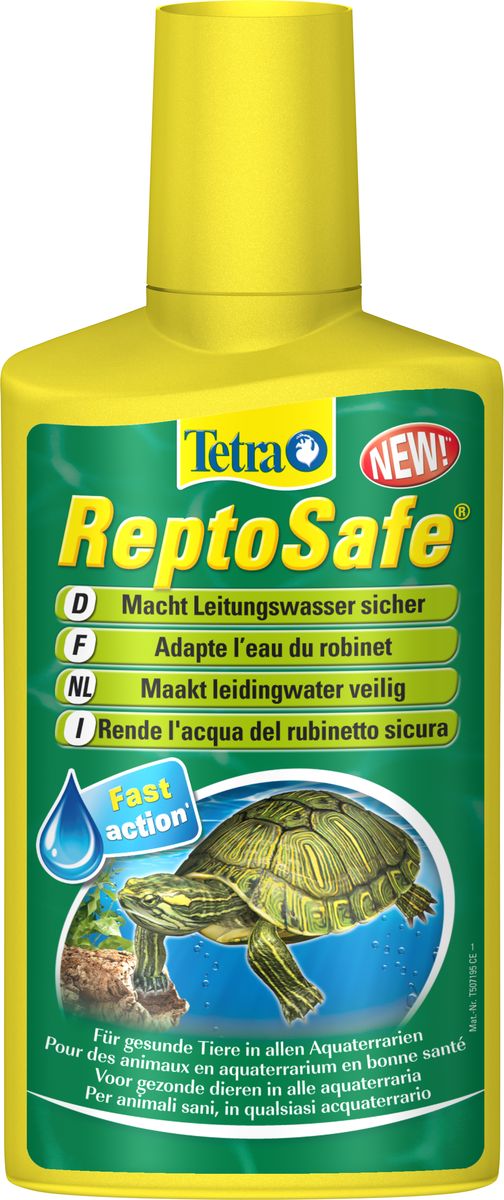 Кондиционер Tetra ReptoSafe для подготовки воды для водных черепах, 250 мл177765 Кондиционер Tetra ReptoSafe для подготовки воды для водных черепах, 250 мл177765Кондиционер для подготовки воды для водных черепах Tetra ReptoSafe мгновенно преобразует водопроводную воду в натуральную аквариумную, пригодную для водных черепах и земноводных. Специальная формула поддерживает здоровье животных во всех водных террариумах благодаря уникальной смеси витаминов, естественных биополимеров и микроэлементов. Вредные вещества, находящиеся в воде, такие как хлор и тяжелые металлы (например, медь и цинк) нейтрализуются. Коллоиды защищают кожу черепах и сокращают риск возникновения кожных заболеваний. Применение: добавить 5 мл кондиционера на 10 л воды при новом запуске аквариума, замене или добавлении воды. Зеленоватый цвет показывает действие препарата и исчезнет практически сразу после применения. Товар сертифицирован.