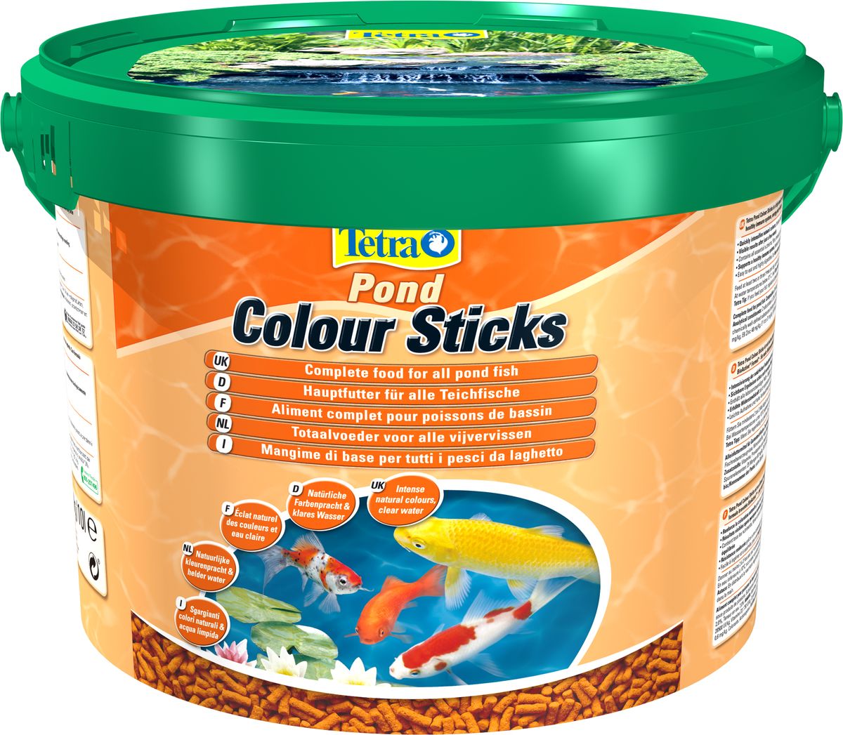 Корм сухой TetraPond Colour Sticks для всех видов прудовых рыб, в виде палочек, 10 л187528 Корм сухой TetraPond Colour Sticks для всех видов прудовых рыб, в виде палочек, 10 л187528Корм TetraPond Colour Sticks - это специальный корм в виде плавающих на поверхности воды палочек, способствующий проявлению естественного окраса рыб во всем его великолепии. С BioActive формула обеспечивает высокую устойчивость к заболеваниям, придает энергию и жизнеспособность. Особенности TetraPond Colour Sticks: - в состав корма входят специально отобранные естественные усилители цвета - каротиноиды, которые позволяют увеличить интенсивность красного, оранжевого и желтого цветов, - содержит все необходимые питательные и балластные вещества, витамины и микроэлементы, - хорошо усваивается, - результат кормления заметен через несколько недель регулярного питания, - высококачественный пластиковый пакет защищает корм от вредного воздействия солнечного света, воздуха и влажности. Это означает, что основные вещества корма защищены и корм остается свежим, обеспечивая самое лучшее кормление. Рекомендации по кормлению: кормите не менее...