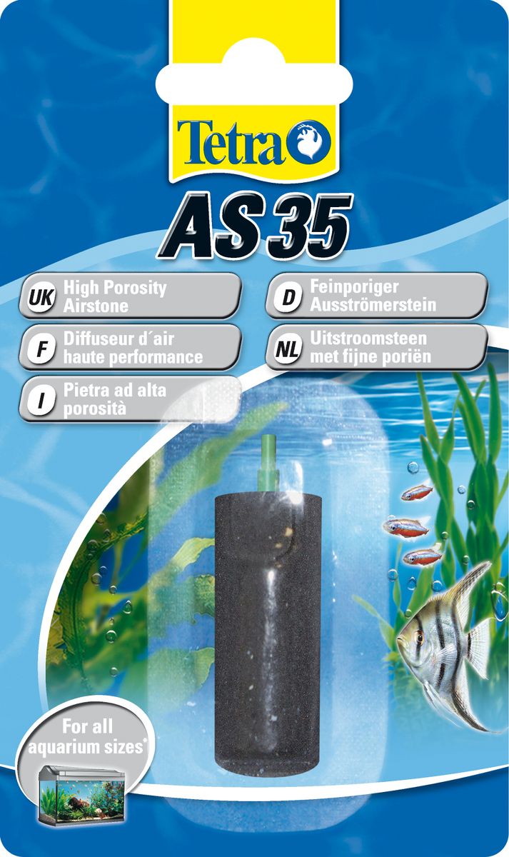 Воздушный распылитель Tetra AS 35603554 Воздушный распылитель Tetra AS 35603554Воздушный распылитель Tetra AS 35 - это мелкопористый распылитель для оптимального обеспечения аквариума кислородом. Сочетается с воздушным компрессором Tetra APS. Равномерное распределение кислорода в воде в виде мелких пузырьков; позволяет обеспечить полное использование возможностей компрессора; высокое качество изготовления обеспечивает долгую эксплуатацию; идеально подходит к воздушному компрессору Tetra APS.