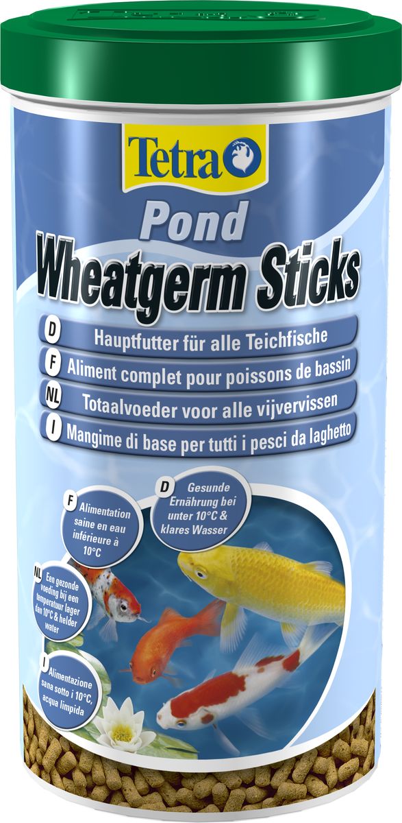 Корм для прудовых рыб Tetra Pond Wheatgerm Stiks, палочки, 1 л750029 Корм для прудовых рыб Tetra Pond Wheatgerm Stiks, палочки, 1 л750029Tetra Pond Wheatgerm Stiks - корм для прудовых рыб, палочки. Палочки Tetra Pond Wheatgerm Stiks для прудовых рыб представляют собой легкий кормовой состав, обеспечивающий полноценное питание прудовых рыб в осенне-зимний временной период. Палочки подходят для вскармливания рыб при температуре ниже 10 °C. Высокий процент содержания пшеничных зерен делает корм легко усваиваемым и полноценным. Кроме того, состав богат клетчаткой, что очень подходит для прудовых рыб с пониженным обменом веществ в зимнее время. Корм восстанавливает организм особей после длительной спячки, подходит для кормления карпов и иных прихотливых рыб. Товар сертифицирован.