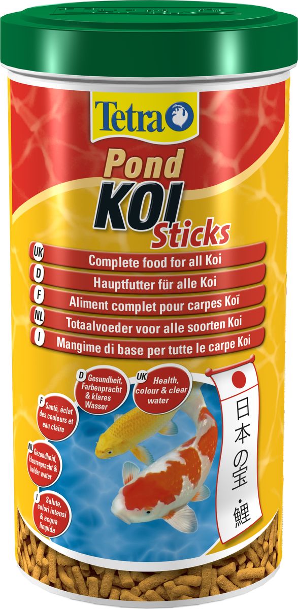 Корм для кои Tetra Koi Sticks основной, 1 л757608 Корм для кои Tetra Koi Sticks основной, 1 л757608Основной корм в виде плавающих на поверхности кормовых палочек, разработанный специально для здорового и сбалансированного питания карпов Кои. Содержит все важные питательные вещества, витамины и микроэлементы. Каротиноиды, которые позволяют увеличить интенсивность красного, оранжевого и желтого цветов. Подходящая форма и хорошая усвояемость корма гарантируют сохранение качества воды. Высококачественный пластиковый пакет защищает корм от вредного воздействия солнечного света, воздуха и влажности. Это означает, что основные вещества корма защищены и корм остается свежим, обеспечивая самое лучшее кормление.
