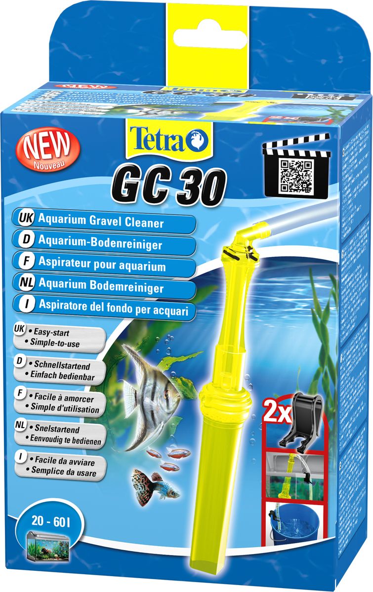 Грунтоочиститель для аквариумов Tetra GC 30 малый, 20-60 л762312 Грунтоочиститель для аквариумов Tetra GC 30 малый, 20-60 л762312Удобный, простой в использовании сифон для грунта. В комплект входит шланг длиной 180 см и две фиксирующие клипсы; Мощный клапан закачки воды; Защитная сетка позволяет избежать засасывания рыб и грунта; Новая поворотная ручка позволяет использовать сифон без перекручивания шланга; Конструкция наконечника позволяет очистку всех труднодоступных углов аквариума, в том числе, возле стекла; Удобная ручка для безопасного использования; Долгая эксплуатация. Гарантия 2 года.