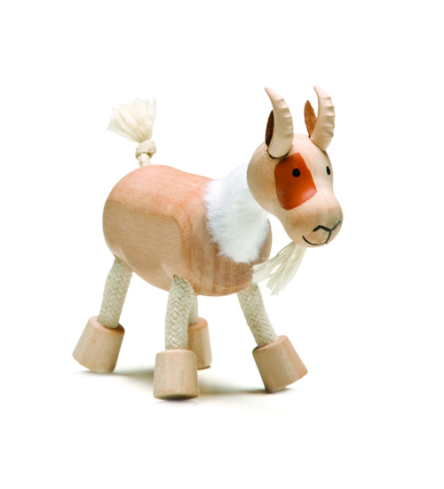 Игрушка деревянная Anamalz КозликGO2010 Игрушка деревянная Anamalz КозликGO2010Придуманные австралийским дизайнером Луизой Косан-Скотт, игрушки AnaMalz завоевали более 15 отраслевых наград, включая Австралийскую международную награду в области дизайна, присуждаемую организацией Standards Australia. - Игрушки AnaMalz предназначены для детей от 3 лет - AnaMalz изготовлены из дерева, называемого schima superba или «игольчатое дерево» (быстрорастущее дерево, выращиваемое на лесных плантациях) - Рога изготовлены из термопластичной резины (TPR) – материала, одобренного Управлением по контролю качества пищевых продуктов и медикаментов (FDA). Смесь TPR с древесной мукой является экологичной альтернативой пластмассе - Все игрушки AnaMalz раскрашиваются вручную с использованием безопасной для детей краски и клея без содержания формальдегида - Древесные отходы от производства AnaMalz используются на ферме для выращивания грибов AnaMalz завоевали популярность во всем мире. Они стали участниками телевизионных шоу TODAY, шоу Марты Стюарт, Daily Candy Kids и USA...