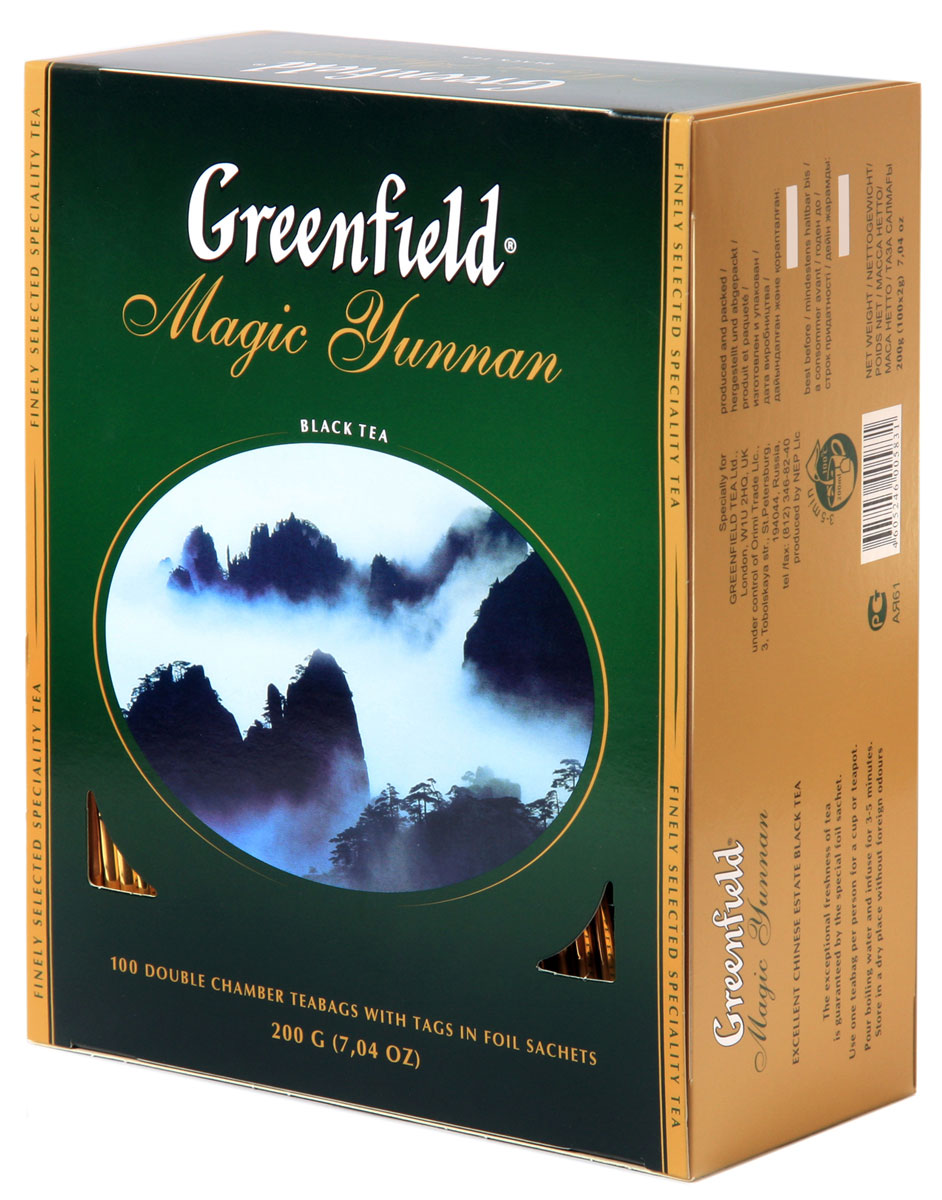 Greenfield Magic Yunnan черный чай в пакетиках, 100 шт Greenfield Magic Yunnan черный чай в пакетиках, 100 шт